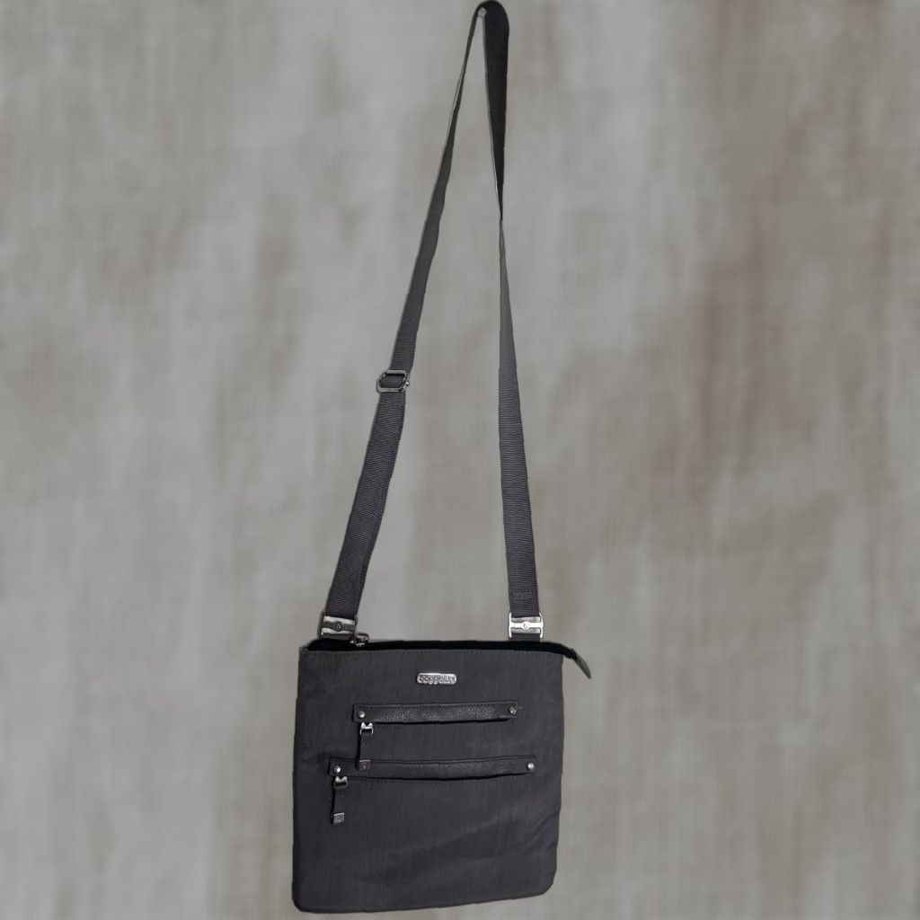 Vintage Baggallini Crossbody Bag Small Gray Nylon Adjustable Strap Women Purse 9x9 Size ONE SIZE - 1 Thumbnail