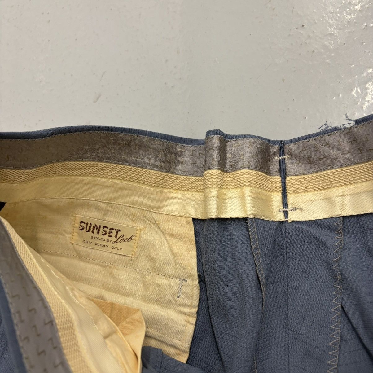 Other NOS Vintage 50s Sunset Loeb Rayon Fleck Wool Trousers 38x27 Size US 38 / EU 54 - 5 Thumbnail