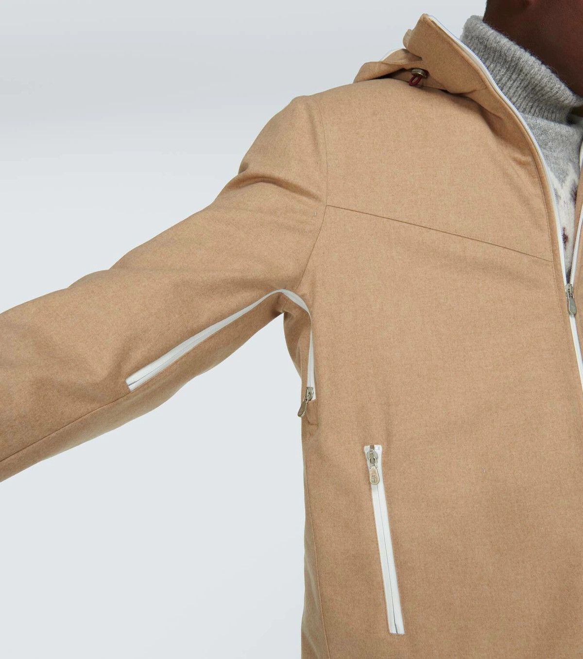 Brunello Cucinelli 0924 Goose Padded Jacket in Light Beige Size US M / EU 48-50 / 2 - 6 Thumbnail