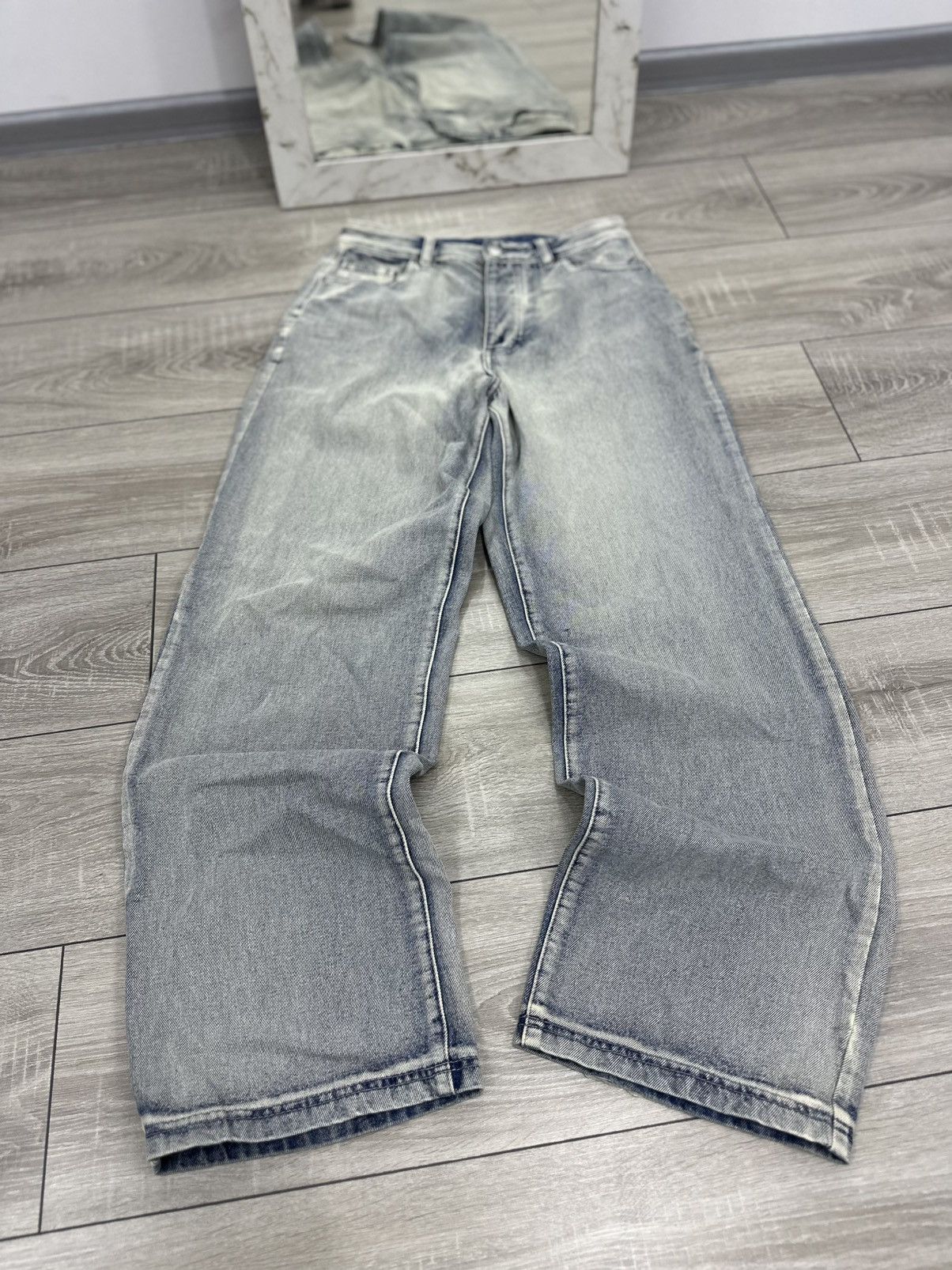 Vintage Baggy Vintage Washed Y2K Jeans Wide Size US 30 / EU 46 - 3 Thumbnail