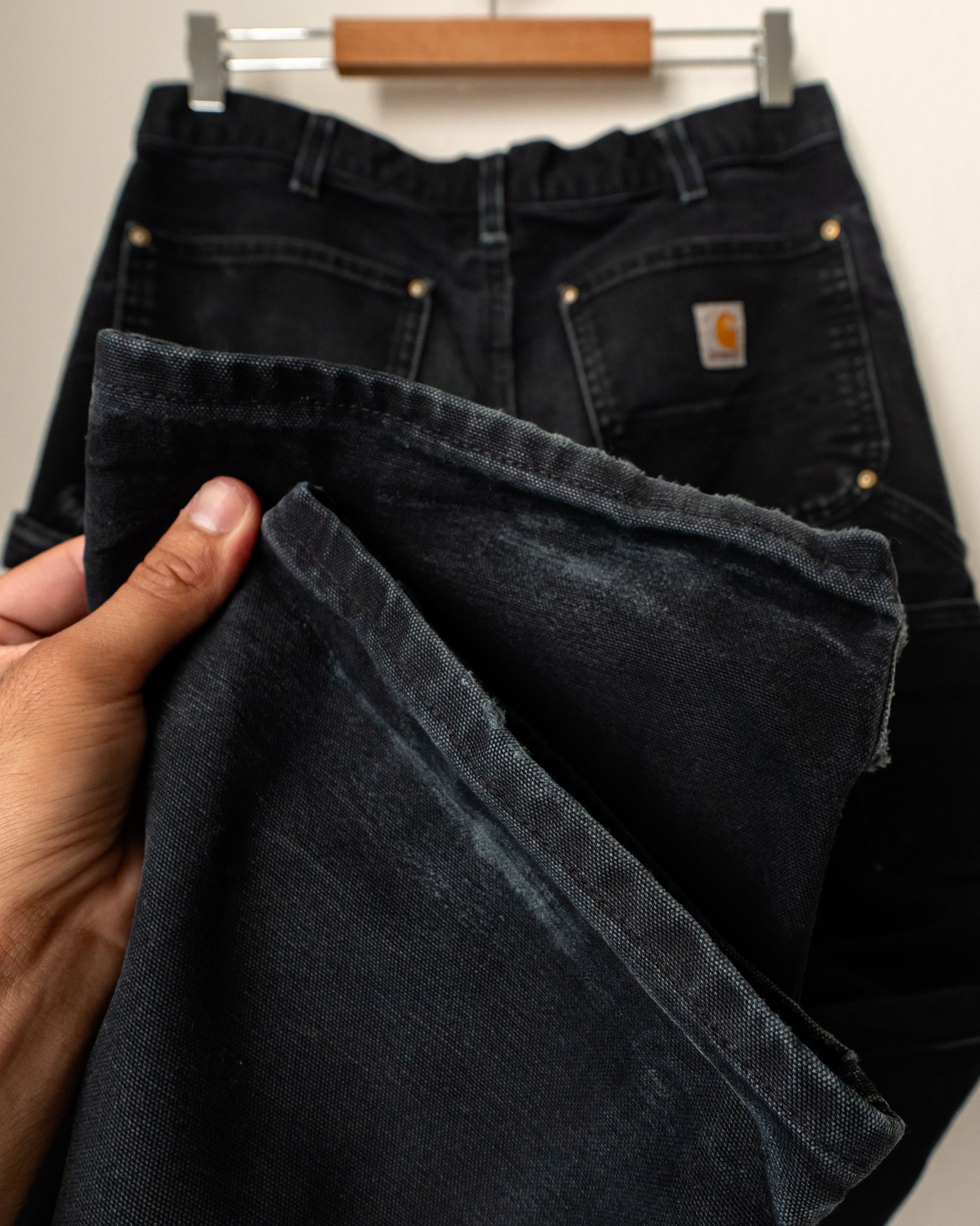 Carhartt Vintage Carhartt Double Knee Pants Faded Black Distressed Size US 32 / EU 48 - 3 Thumbnail