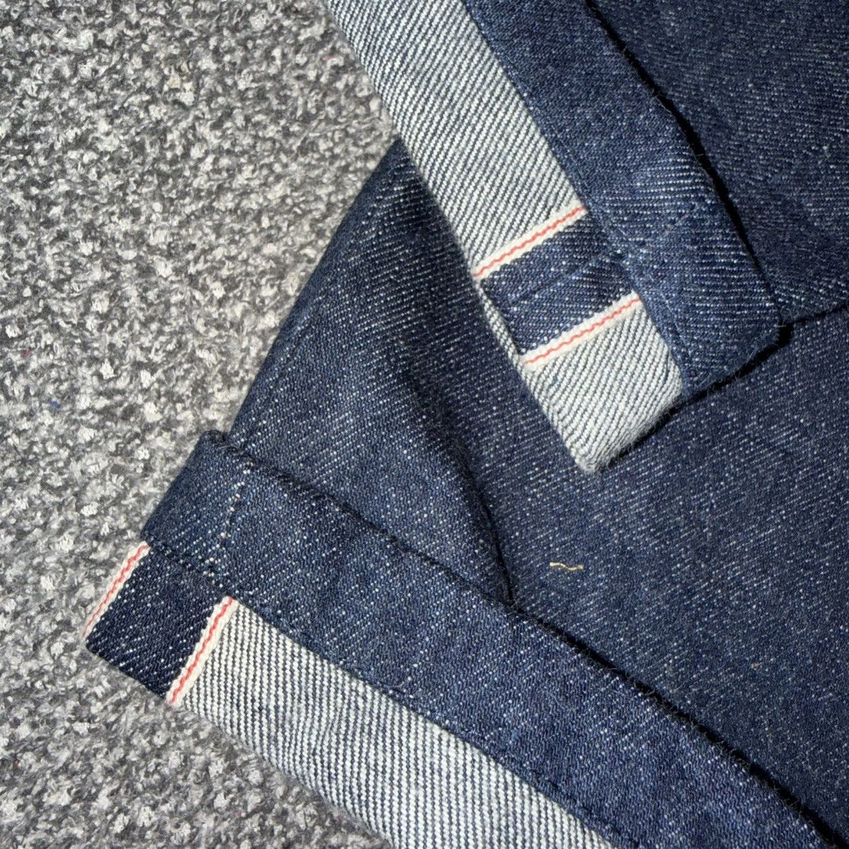 Indigo 🔥🇯🇵 Vintage 80s Japanese Selvedge Ft. Script Denim Rare Size US 34 / EU 50 - 6 Thumbnail