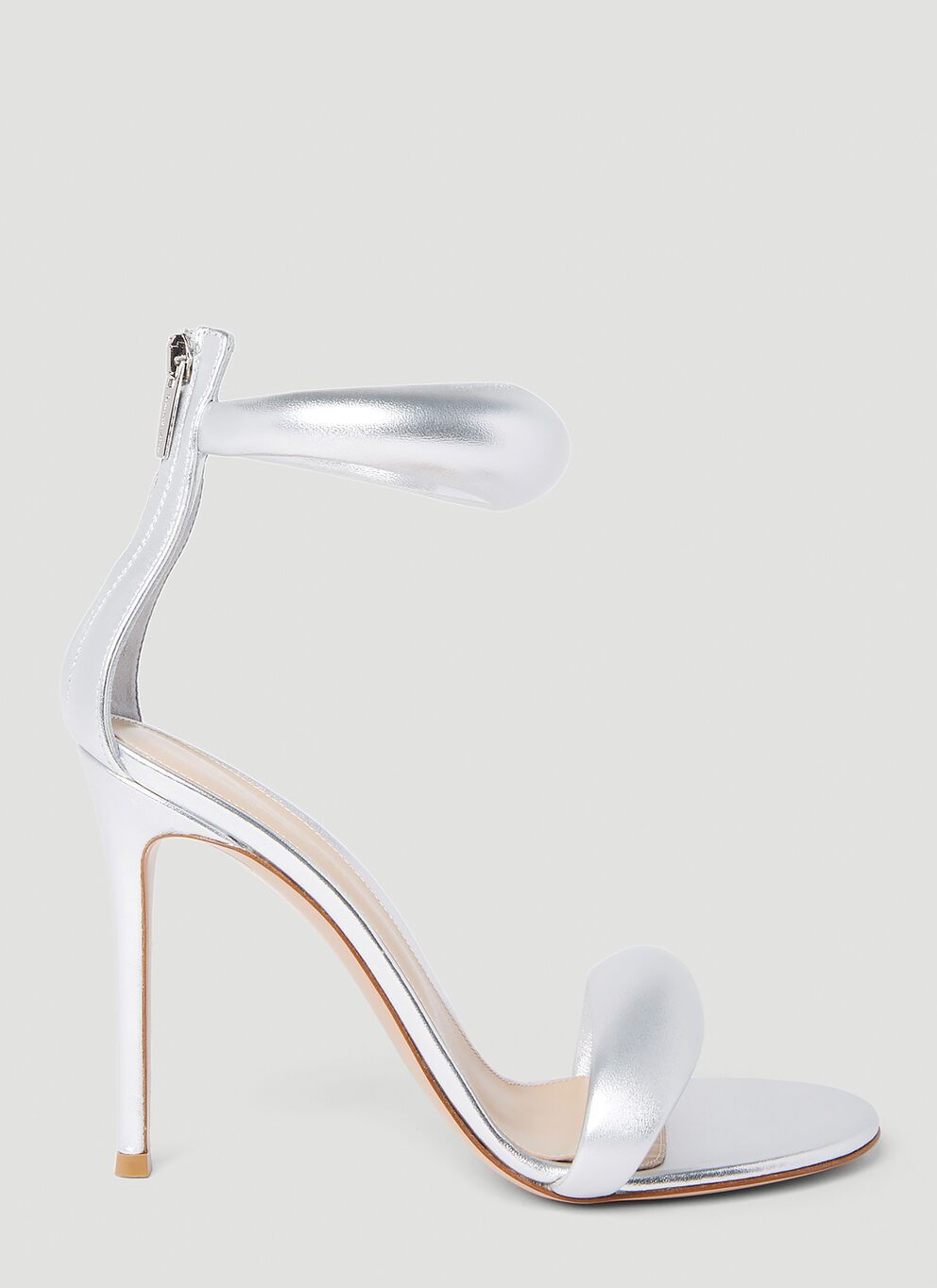 image of Gianvito Rossi Bijoux High Heel Shoes Sandals in Silver, Women's (Size 5)