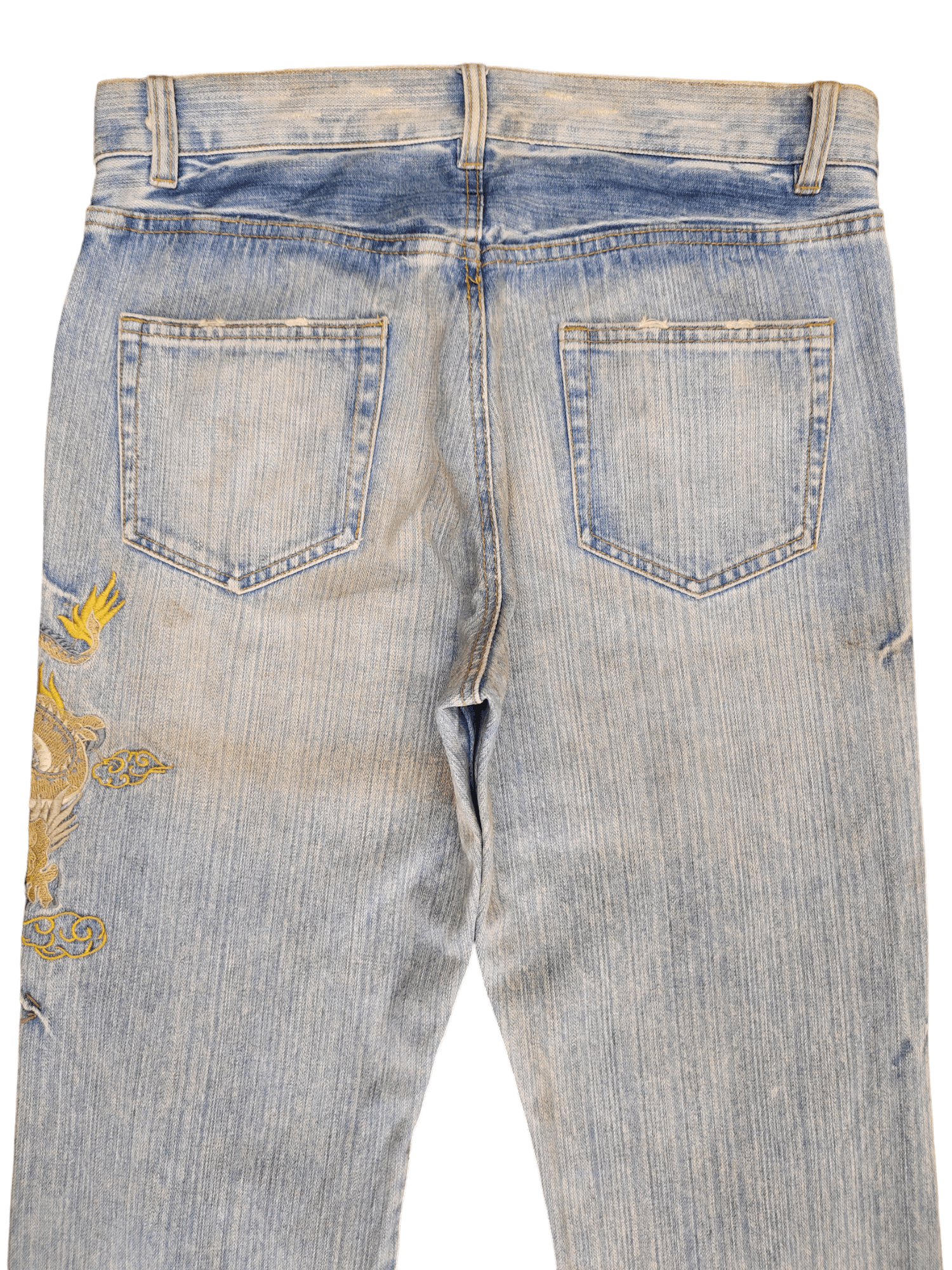 Japanese Brand Japan Sukajan Dragon Distressed Jeans karakuri Tamashi Size US 32 / EU 48 - 12 Thumbnail