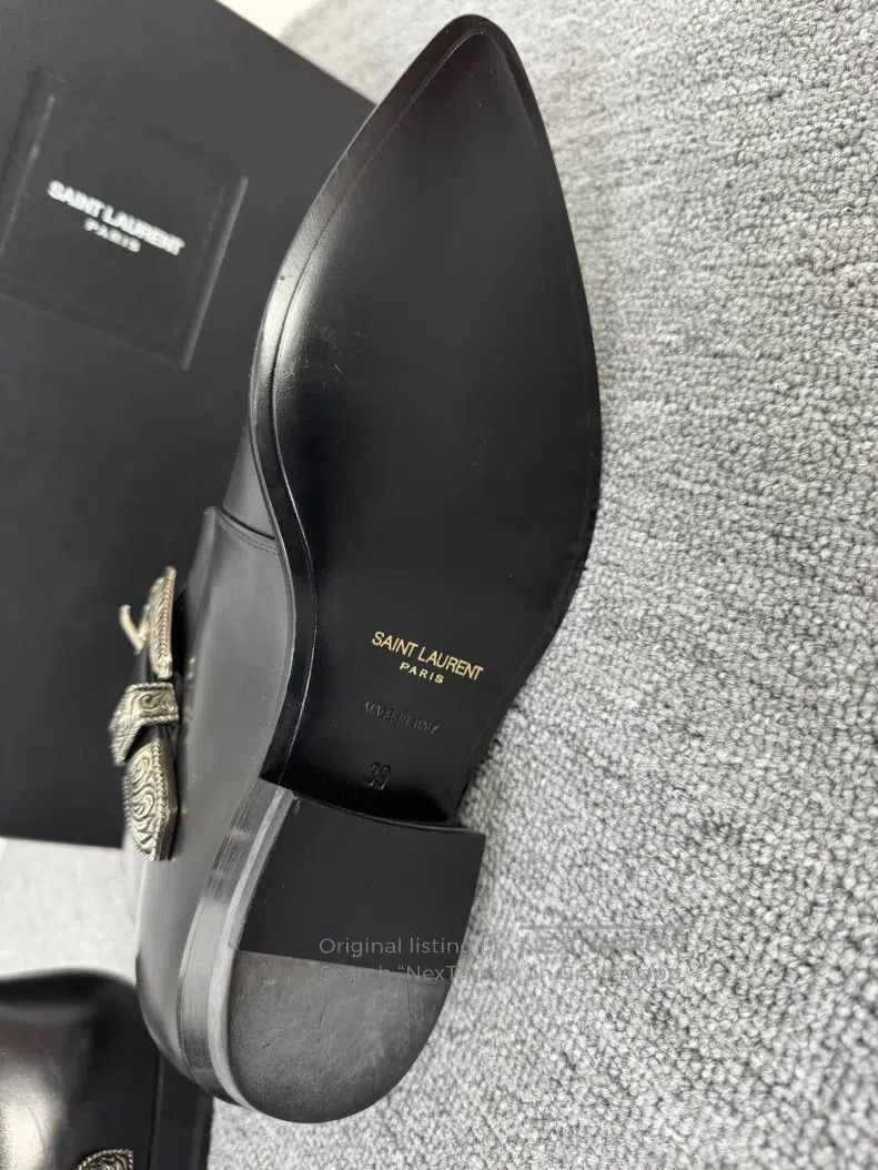 Saint Laurent Paris Saint Laurent Paris Chelsea boots with cross leather belt Size US 6 / EU 39 - 5 Thumbnail