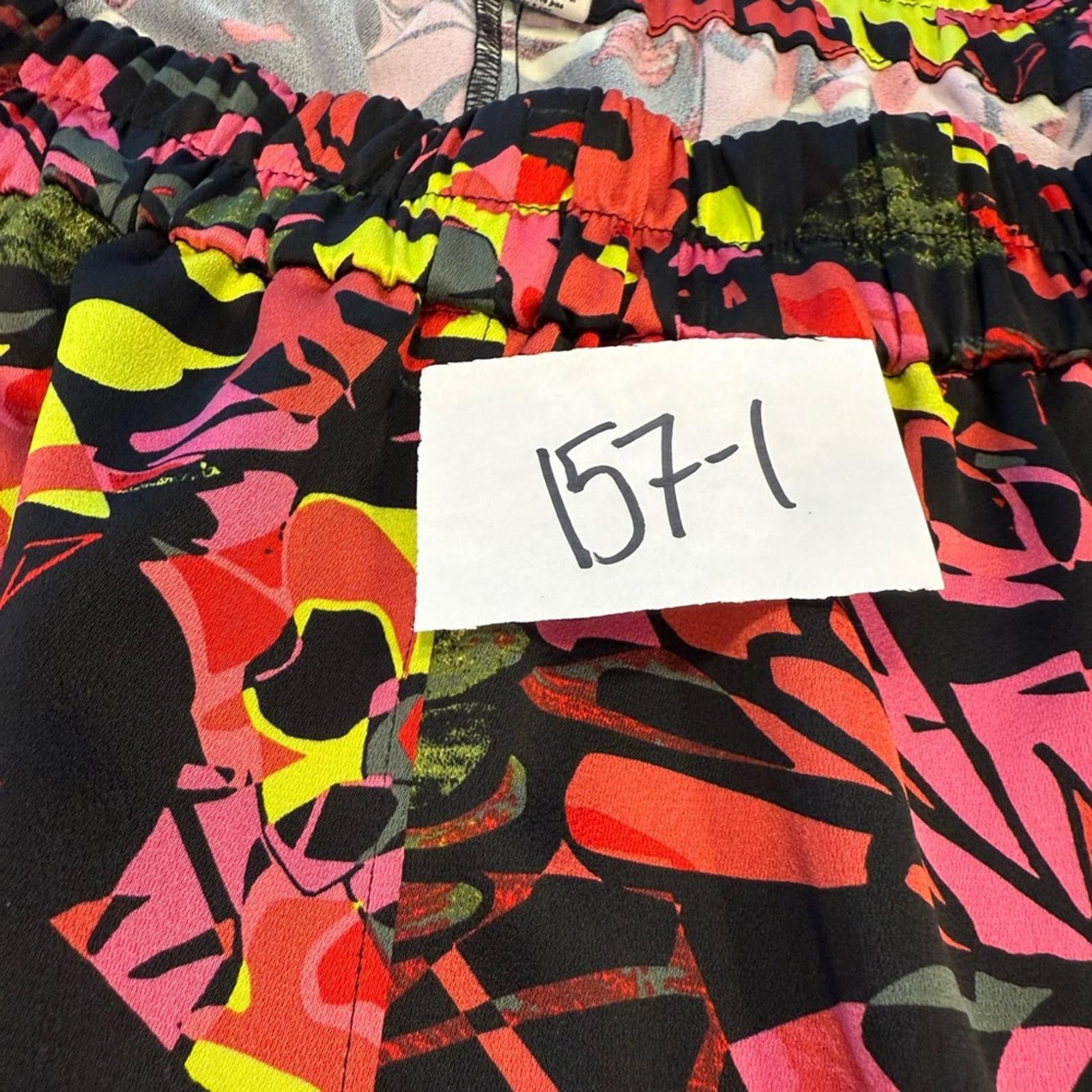 Other Open Edit floral maxi skirt vibrant abstract SZ LG Size 32" / US 10 / IT 46 - 8 Thumbnail