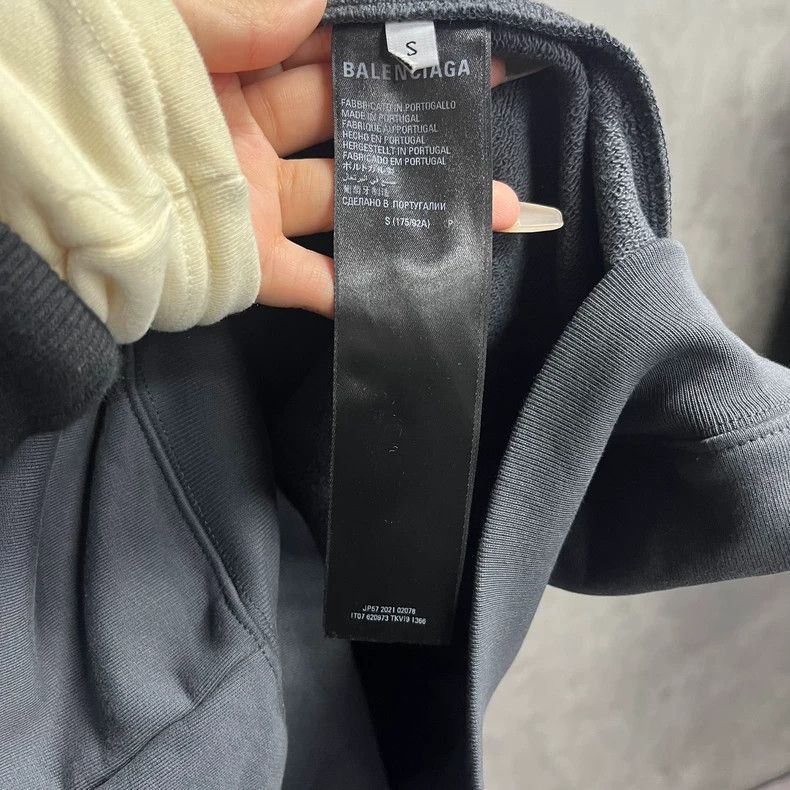 Balenciaga Balenciaga Gray Logo Embroidered Hoodie-2506 Size US S / EU 44-46 / 1 - 4 Thumbnail