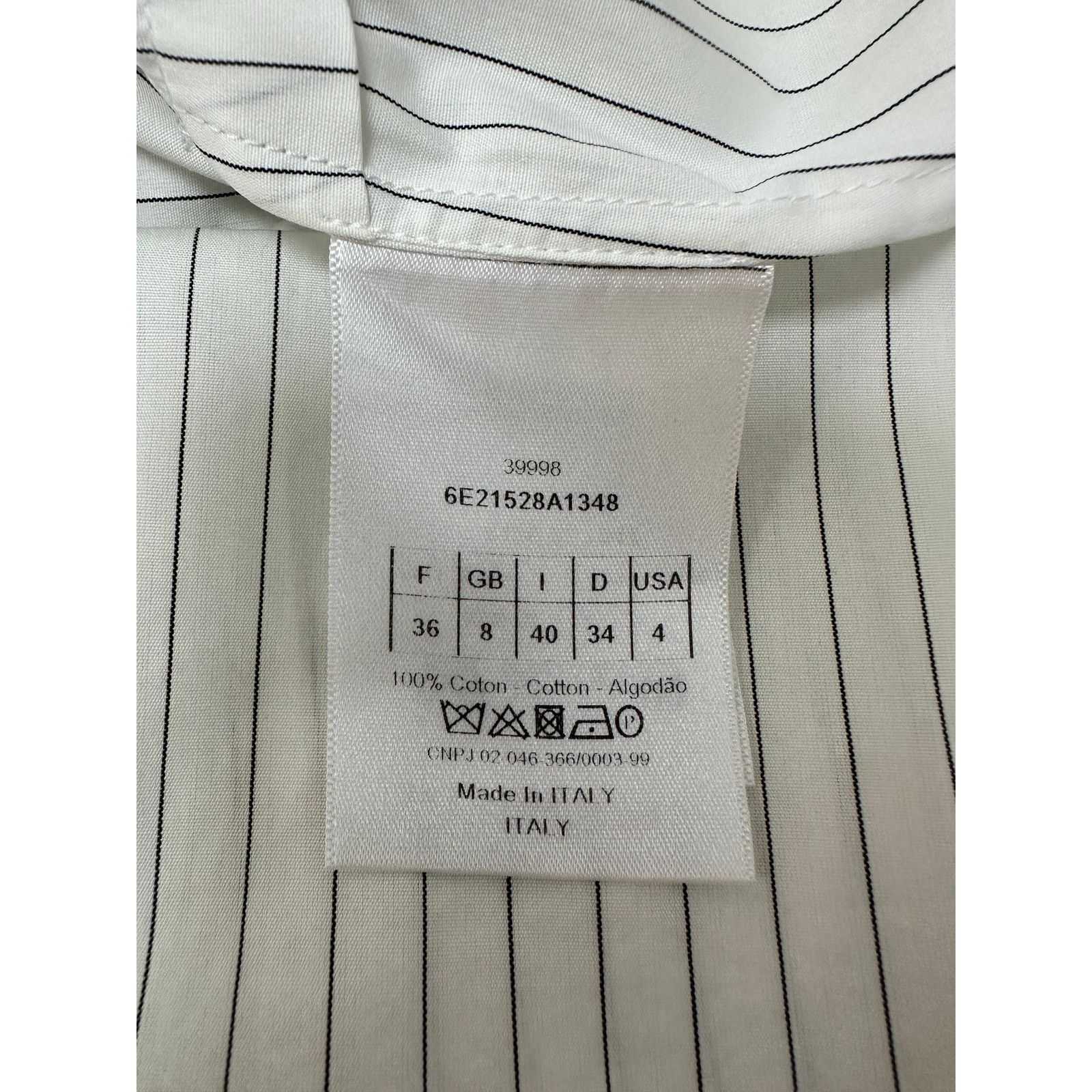 Dior Christian Dior Striped Voluminous Sleeves Shirt Sz.36 Size XS / US 0-2 / IT 36-38 - 5 Thumbnail