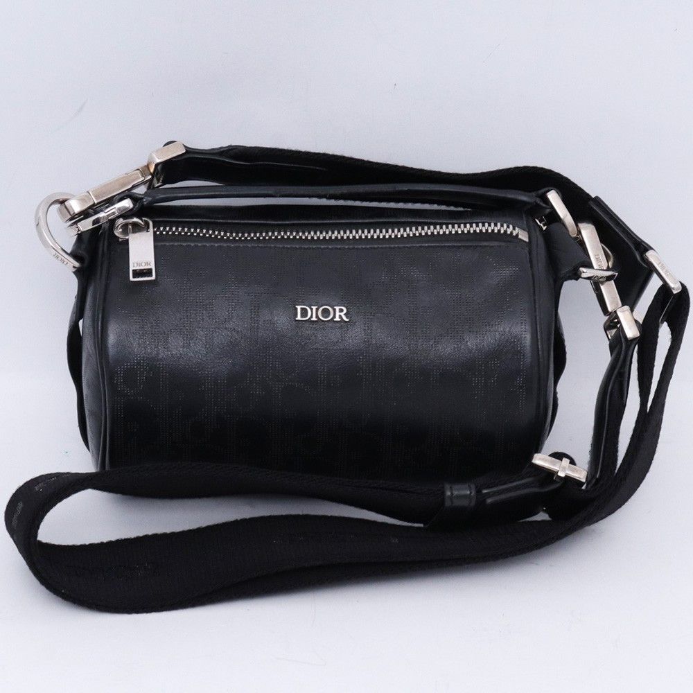 Dior DIOR Oblique Galaxy Leather Shoulder Bag Black Size F Size ONE SIZE - 1 Thumbnail