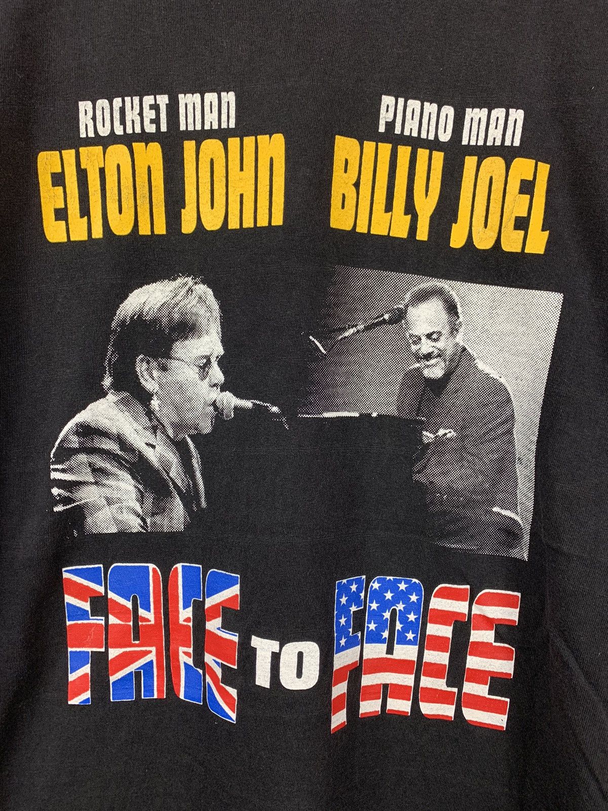 Band Tees RARE! Elton John Billy Joel 2001 Face to Face Tour Tee Size US L / EU 52-54 / 3 - 4 Thumbnail