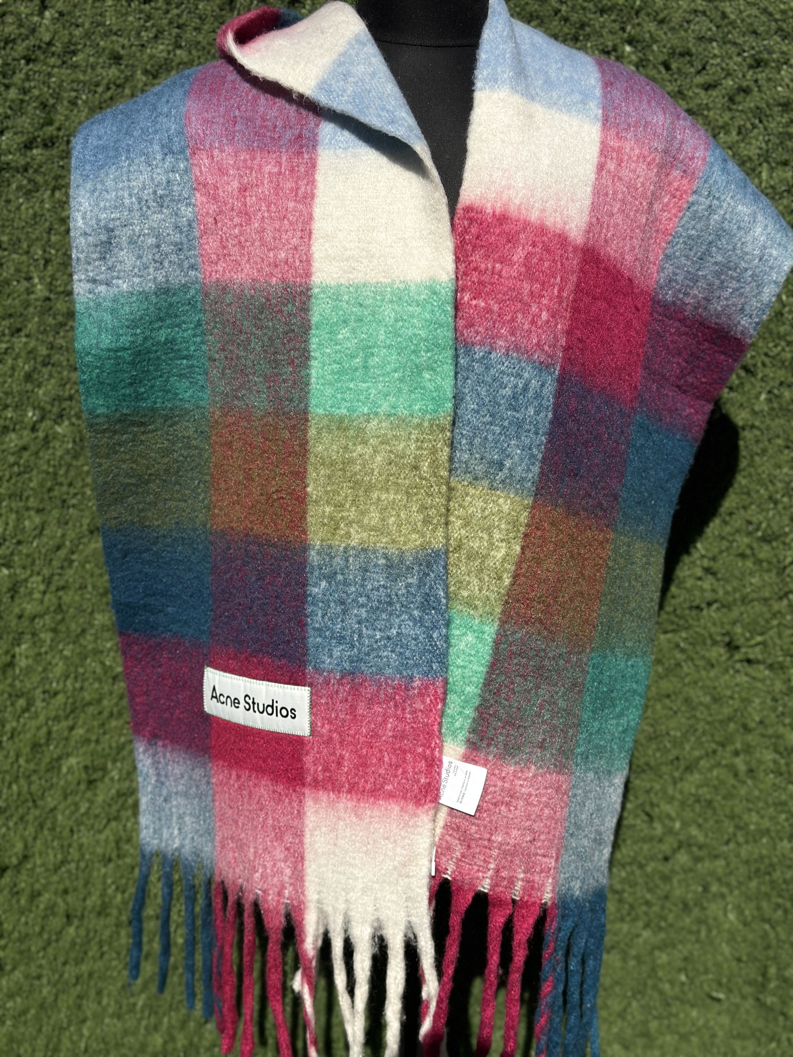 Acne Studios Acne Studios Multicolor Check Scarf Fringe Italy 250Cm Size ONE SIZE - 6 Thumbnail