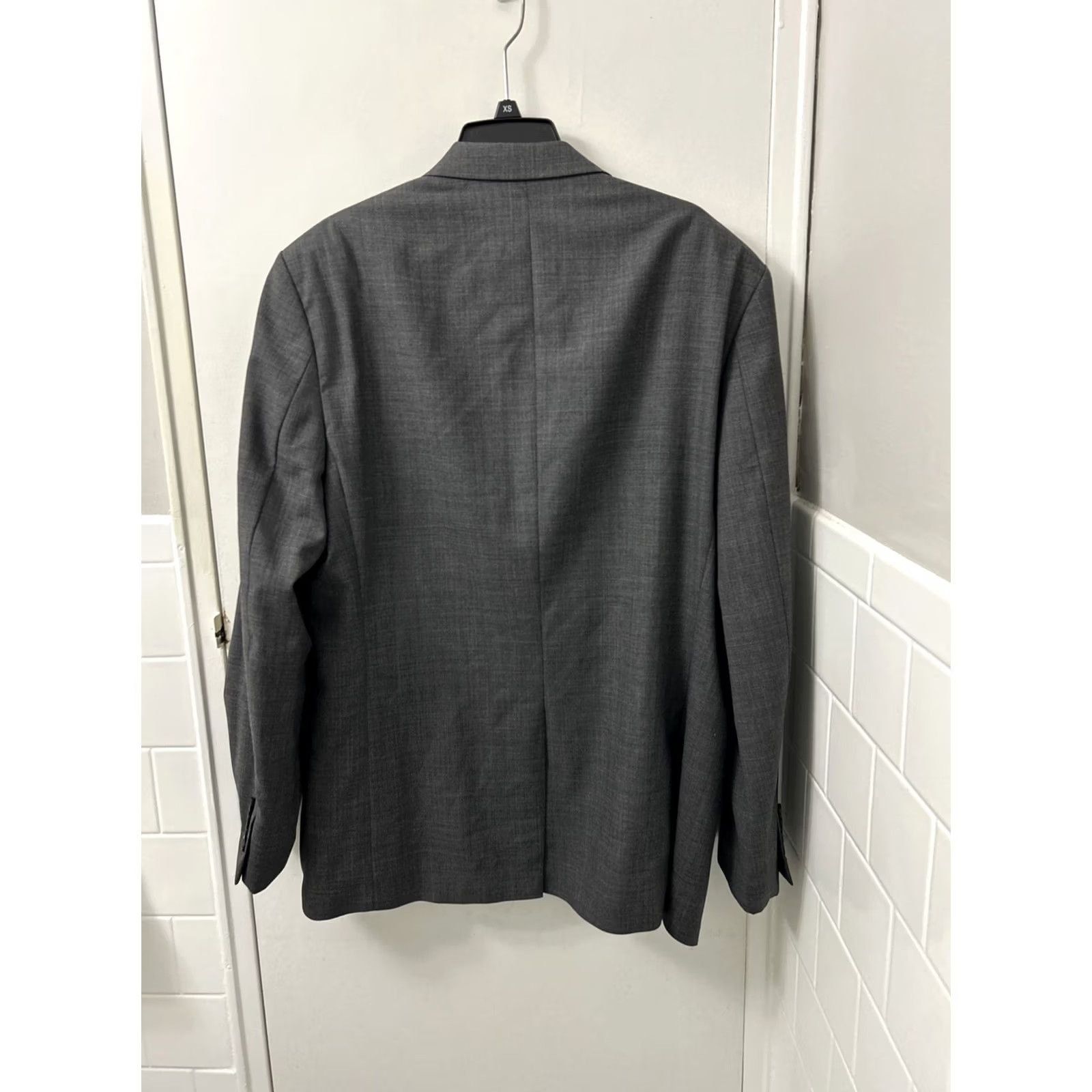 Ralph Lauren Lauren Ralph Lauren Blazer Mens 42R Gray 100% Wool-Laine Two-Button Notch Lapel Regular Fit Solid Jacket Coat Cardigan? Size 42R - 7 Thumbnail
