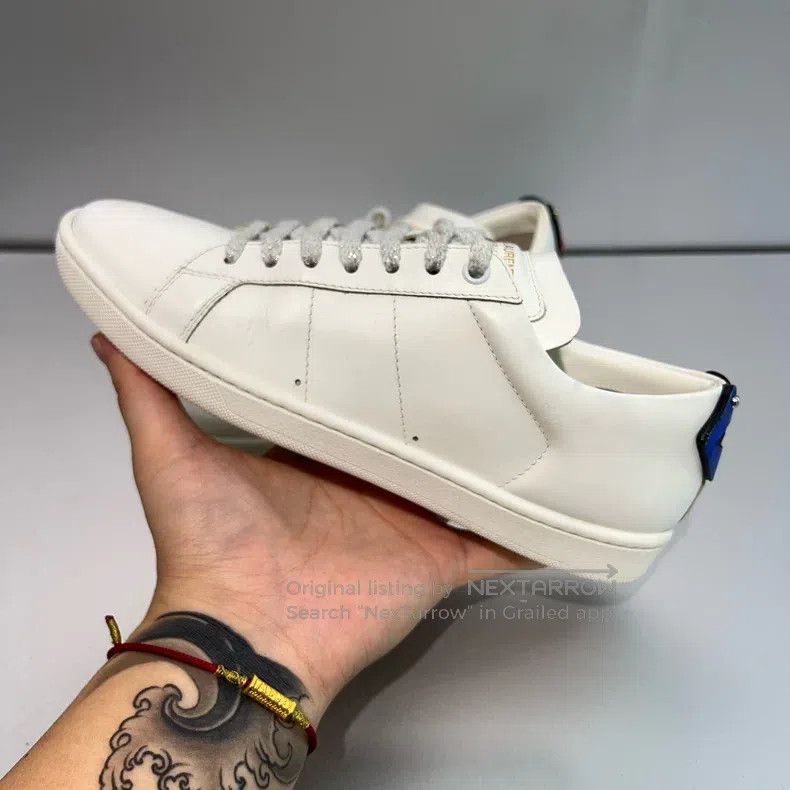 Saint Laurent Paris Saint Laurent Paris White Sneakers Size US 5 / EU 37 - 9 Thumbnail
