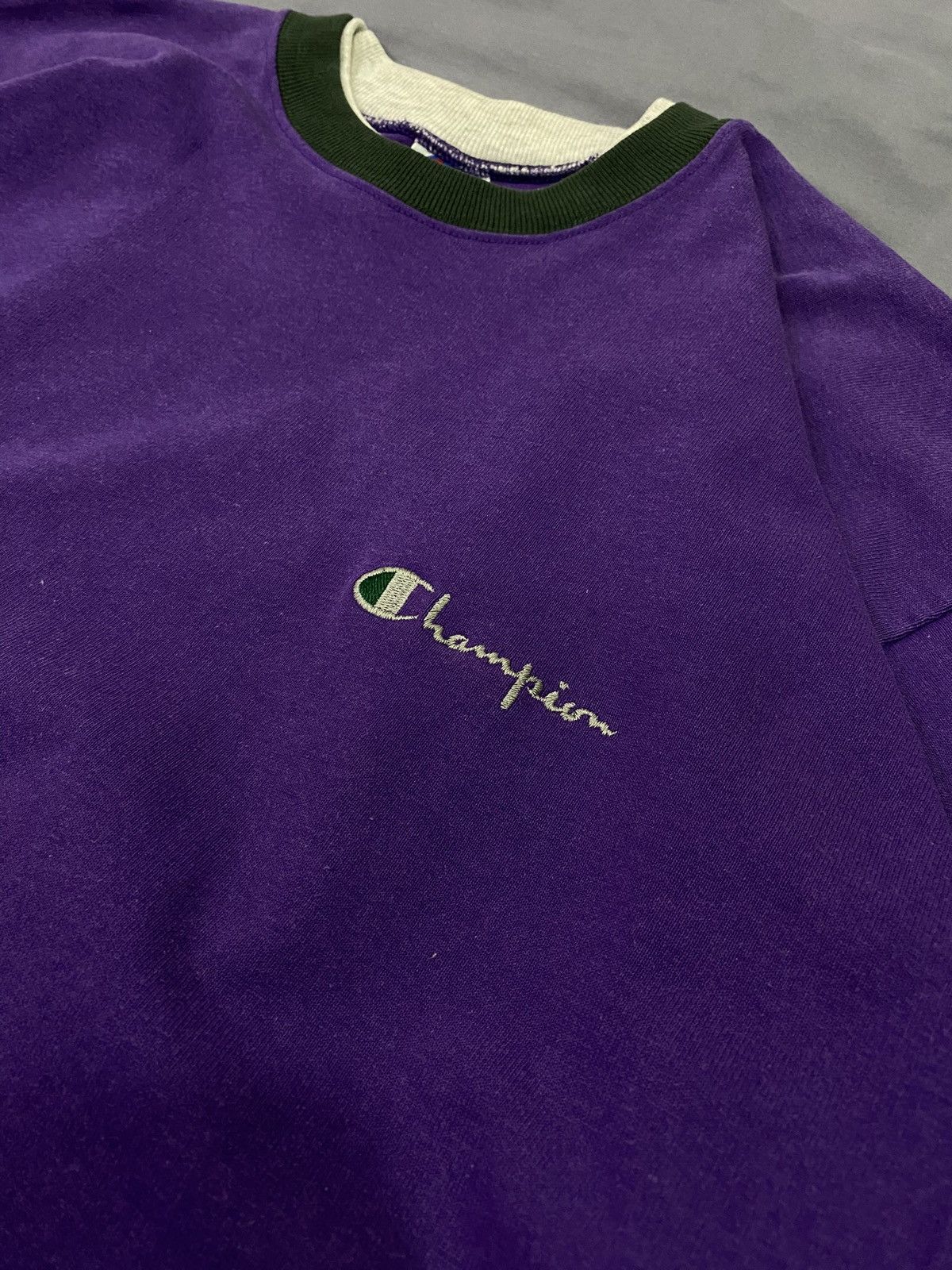 Champion Vtg 90s Champion Reverse Weave Ringer Crewneck Sweatshirt Size US L / EU 52-54 / 3 - 2 Thumbnail