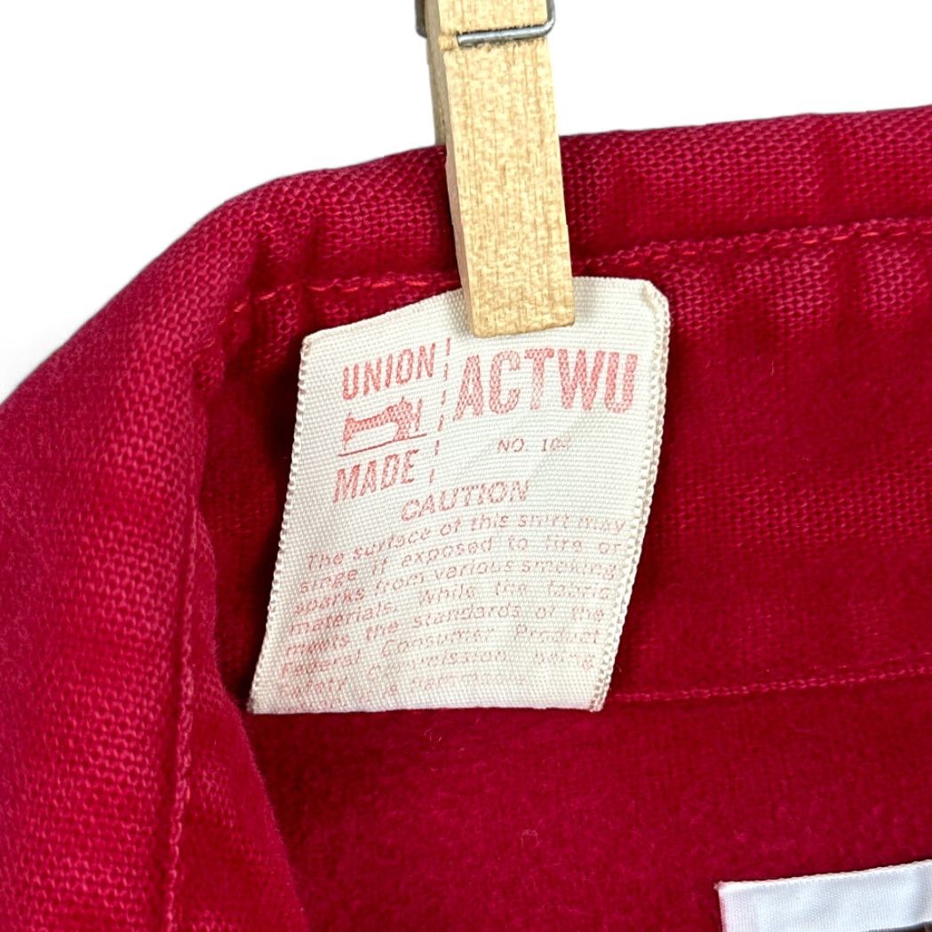 Vintage VINTAGE Five Brother Shirt Adult LARGE Red Flannel USA Union Made Barn Chore 80s Size US L / EU 52-54 / 3 - 7 Thumbnail