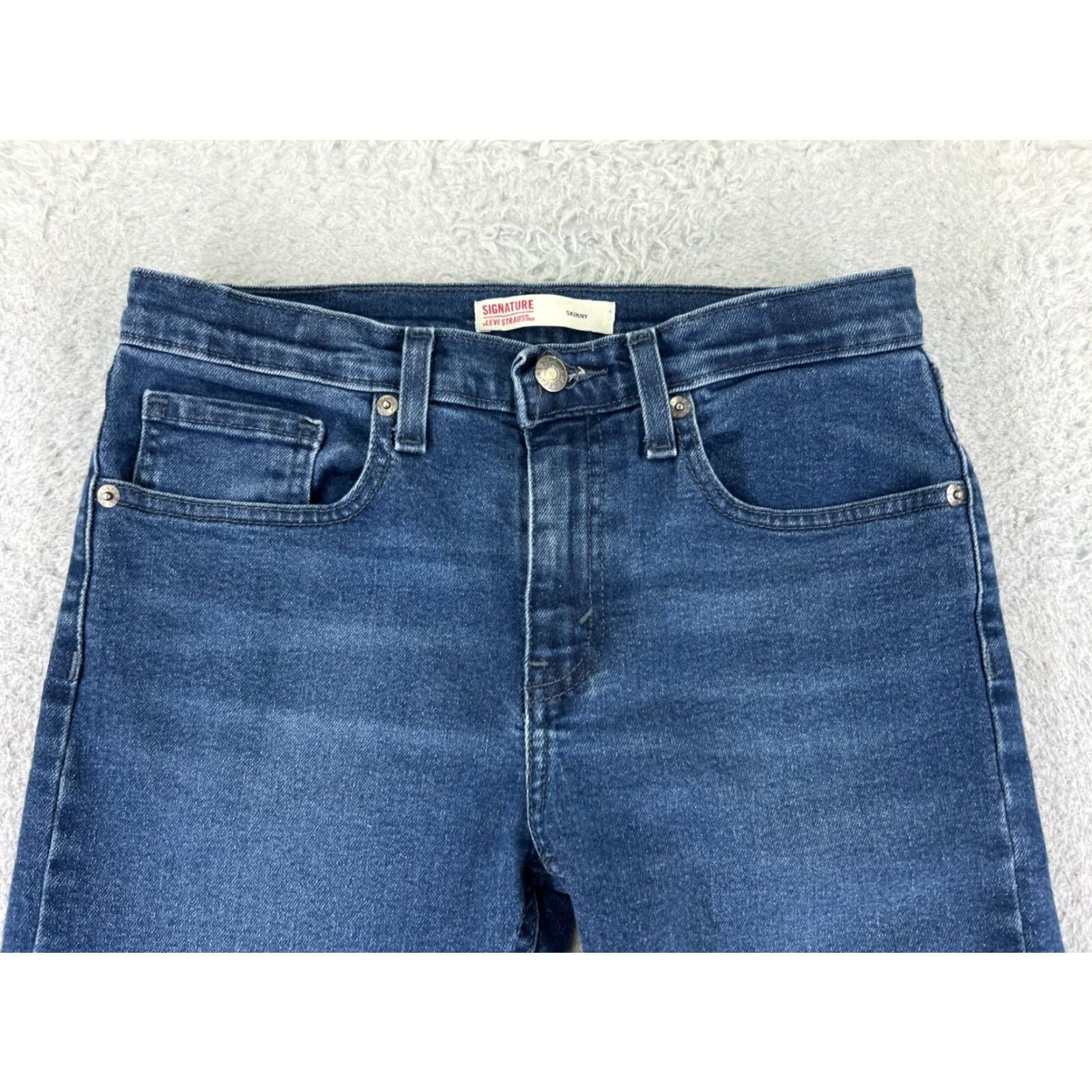 Levi's Levis Jeans Women 27x26 Black Cotton Denim Skinny Mid Rise 5-Pocket Stretch Regular 27in Waist Size 30" / US 8 / IT 44 - 4 Thumbnail
