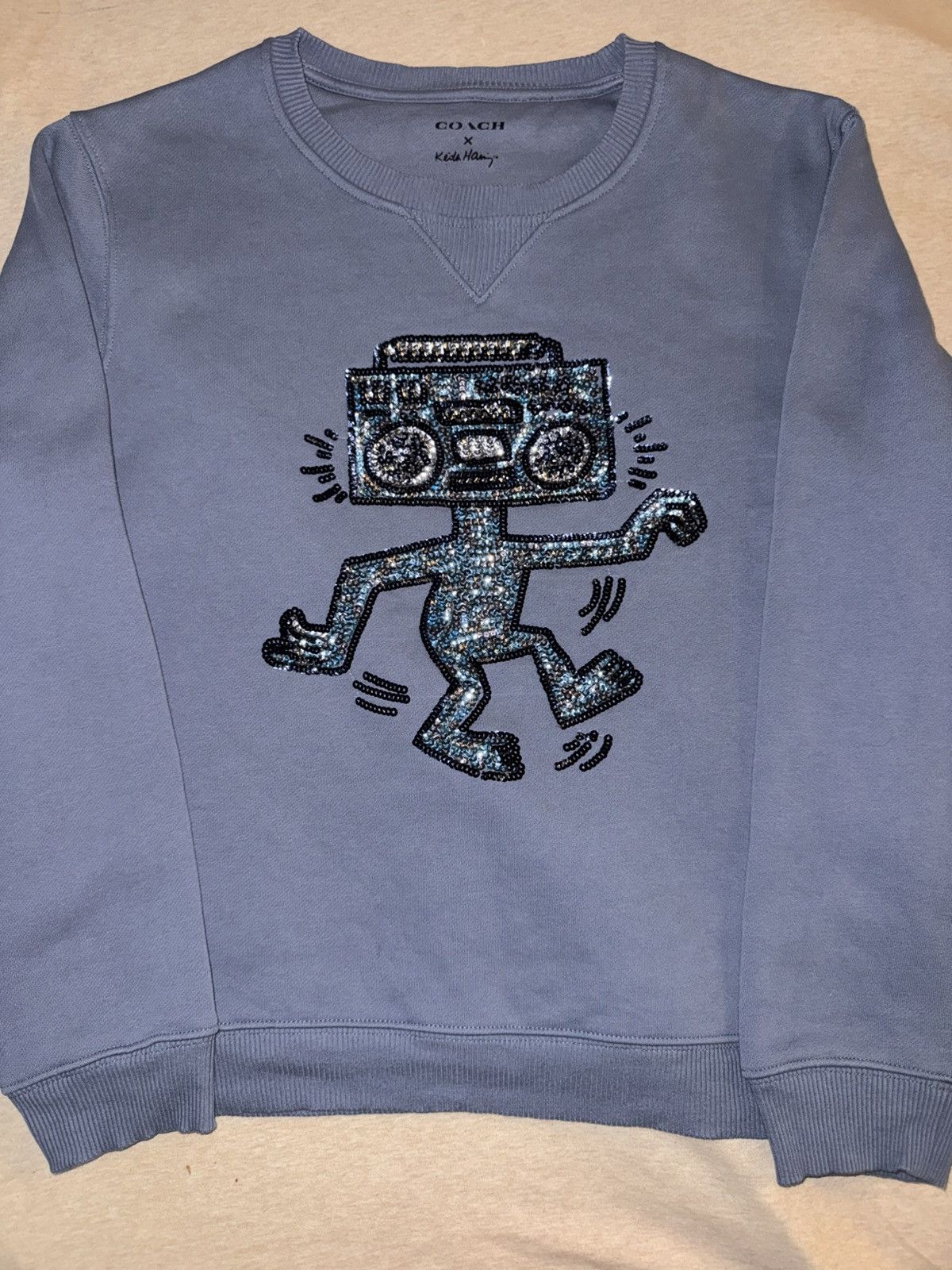 Coach × Keith Haring Coach x Keith Haring Boombox Monster Embellished Sweatshirt Size L / US 10 / IT 46 - 3 Thumbnail