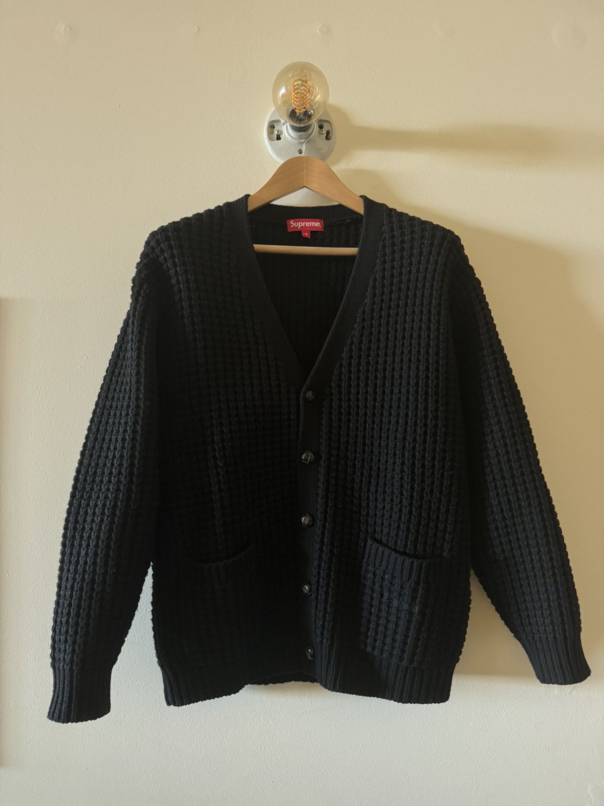 Supreme waffle clearance cardigan