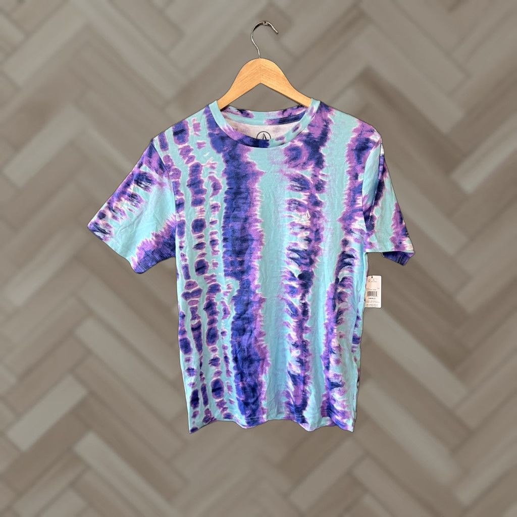 Volcom VINTAGE Volcom Mens Blue Short Sleeve Tye Dye T-shirt S NWT Size US S / EU 44-46 / 1 - 1 Thumbnail