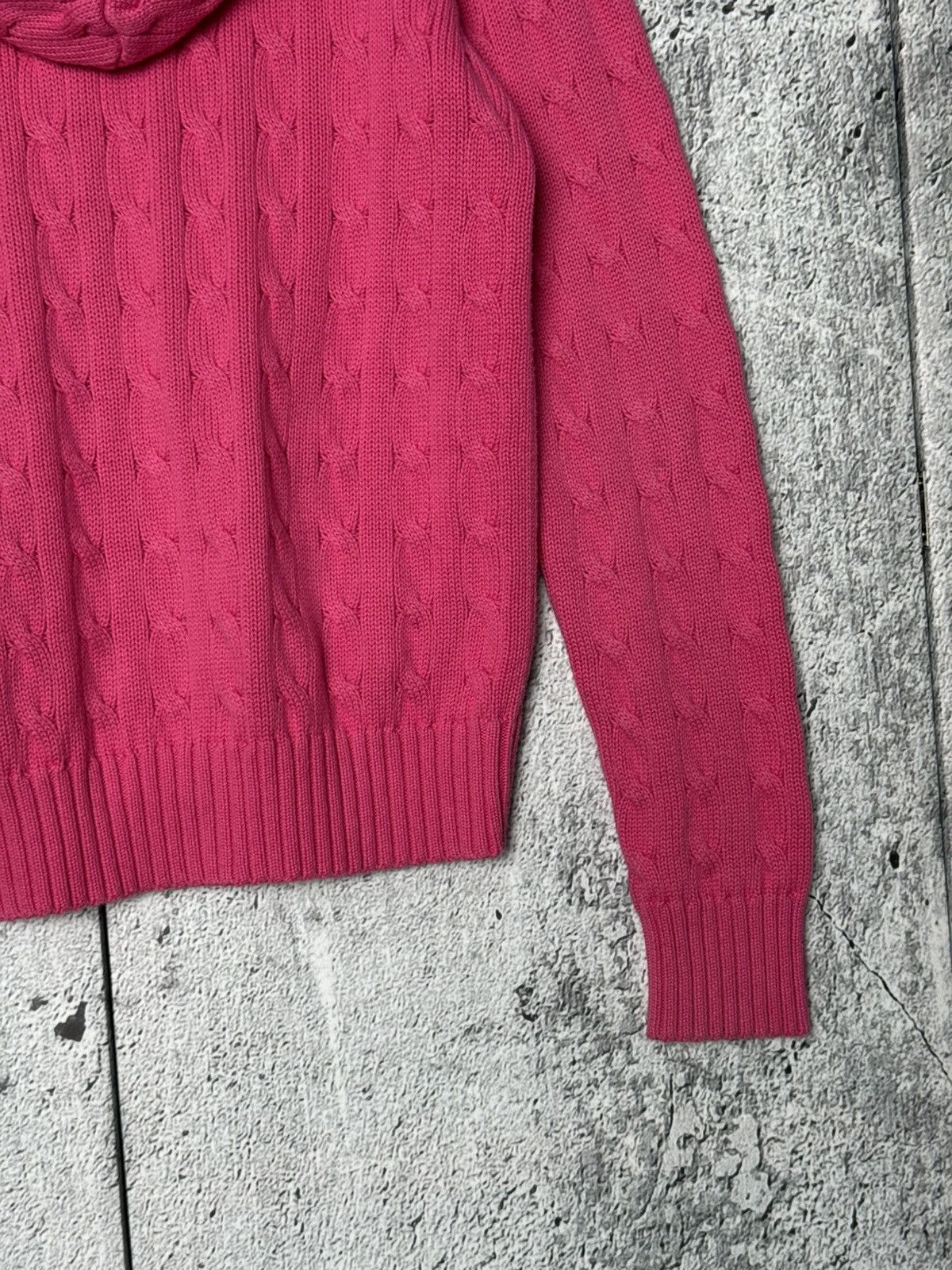 Polo Ralph Lauren Vintage Polo Ralph Lauren Sport Cable Knit Full Zip Hoodie Size L / US 10 / IT 46 - 11 Thumbnail