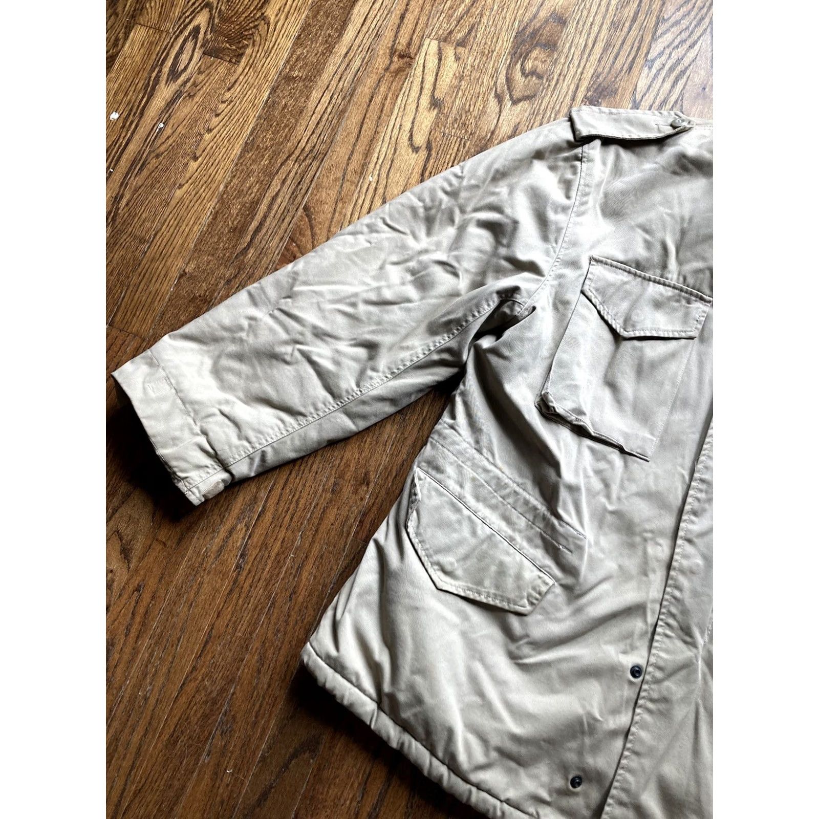 Alpha Industries Alpha Industries Jacket Mens Large Beige Military Jacket Field Coat Lined Heavy Cotton Canvas Pockets Zipper Logo Army USA Regular Size US L / EU 52-54 / 3 - 2 Thumbnail