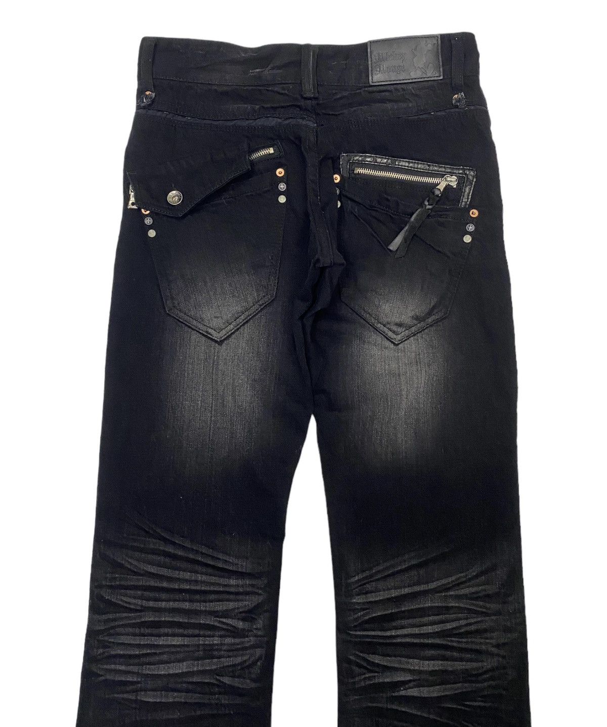 semanticdesign 🔥SEMANTIC DESIGN SKULLS X MICKEY MOUSE FLARED DENIM JEANS Size US 30 / EU 46 - 4 Thumbnail
