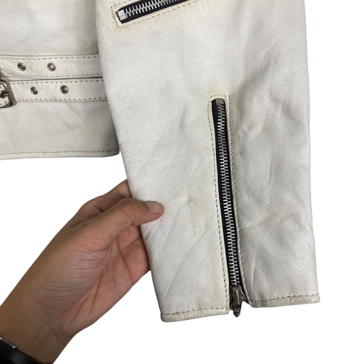 Genuine Leather × Vintage Double Collar leather jacket Size US S / EU 44-46 / 1 - 13 Thumbnail
