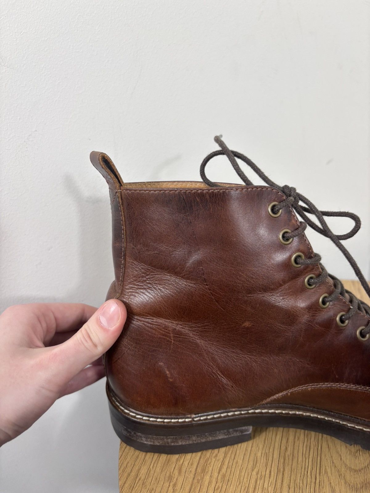 Bobbies Bobbies Paris Men’s Brown Calf Leather Service Lace-Up Boots Size US 9 / EU 42 - 15 Thumbnail