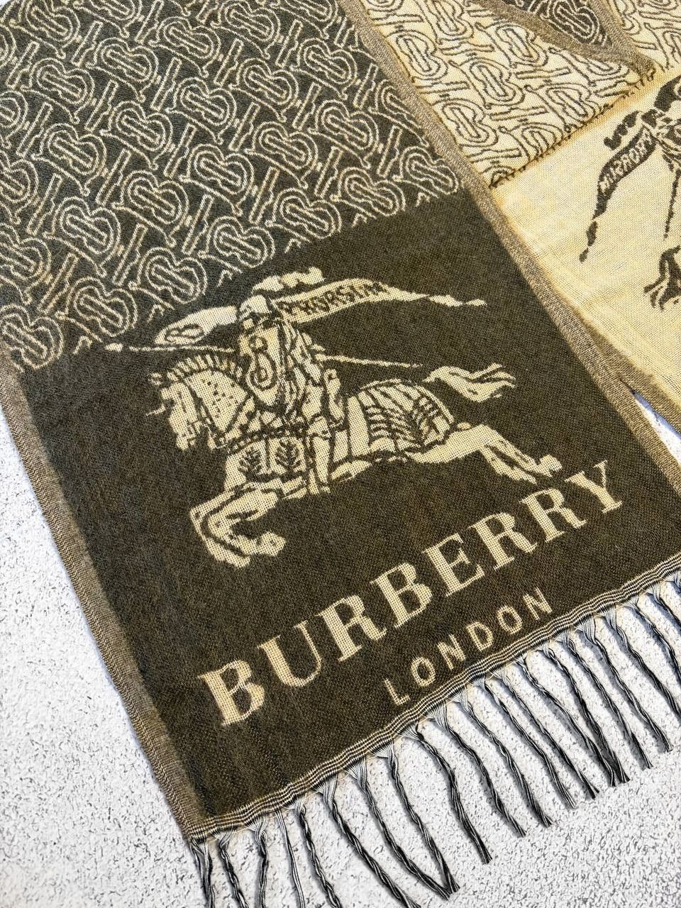 Burberry Prorsum Burberry Prorsum Equestrian Knight Big Logo Monogram Scarf Size ONE SIZE - 7 Thumbnail