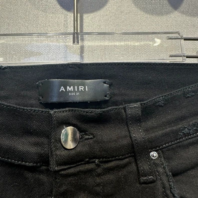 Amiri Amiri sequin zebra print distressed jeans Size US 31 - 3 Thumbnail