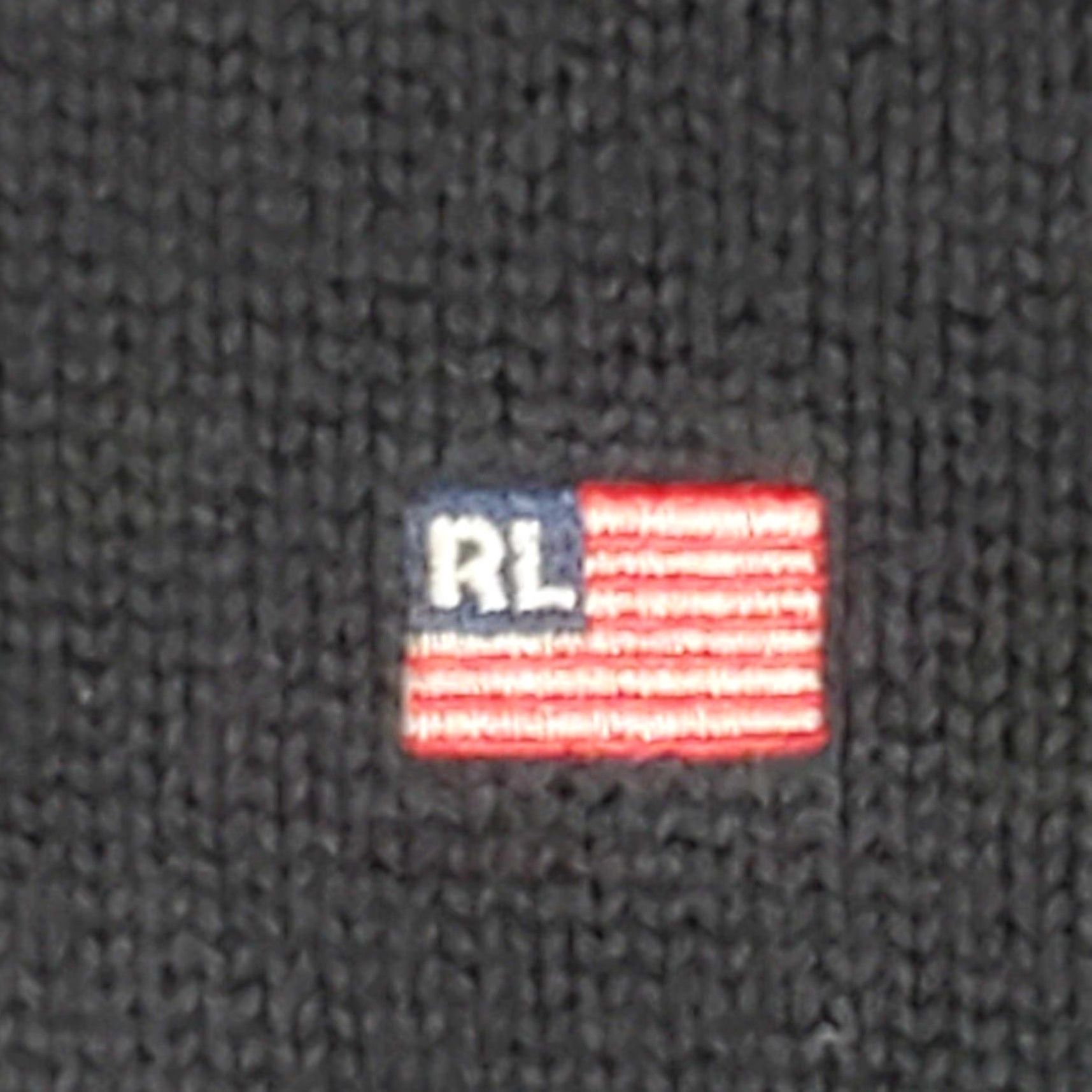 Ralph Lauren VINTAGE Polo Ralph Lauren Quarter Zip USA FLAG Embroidered Sweater 2XLT Black Mens XL Big & Tall Polo USA Flag Embroidered Pullover Vintage Rare Size US XXL / EU 58 / 5 - 3 Thumbnail