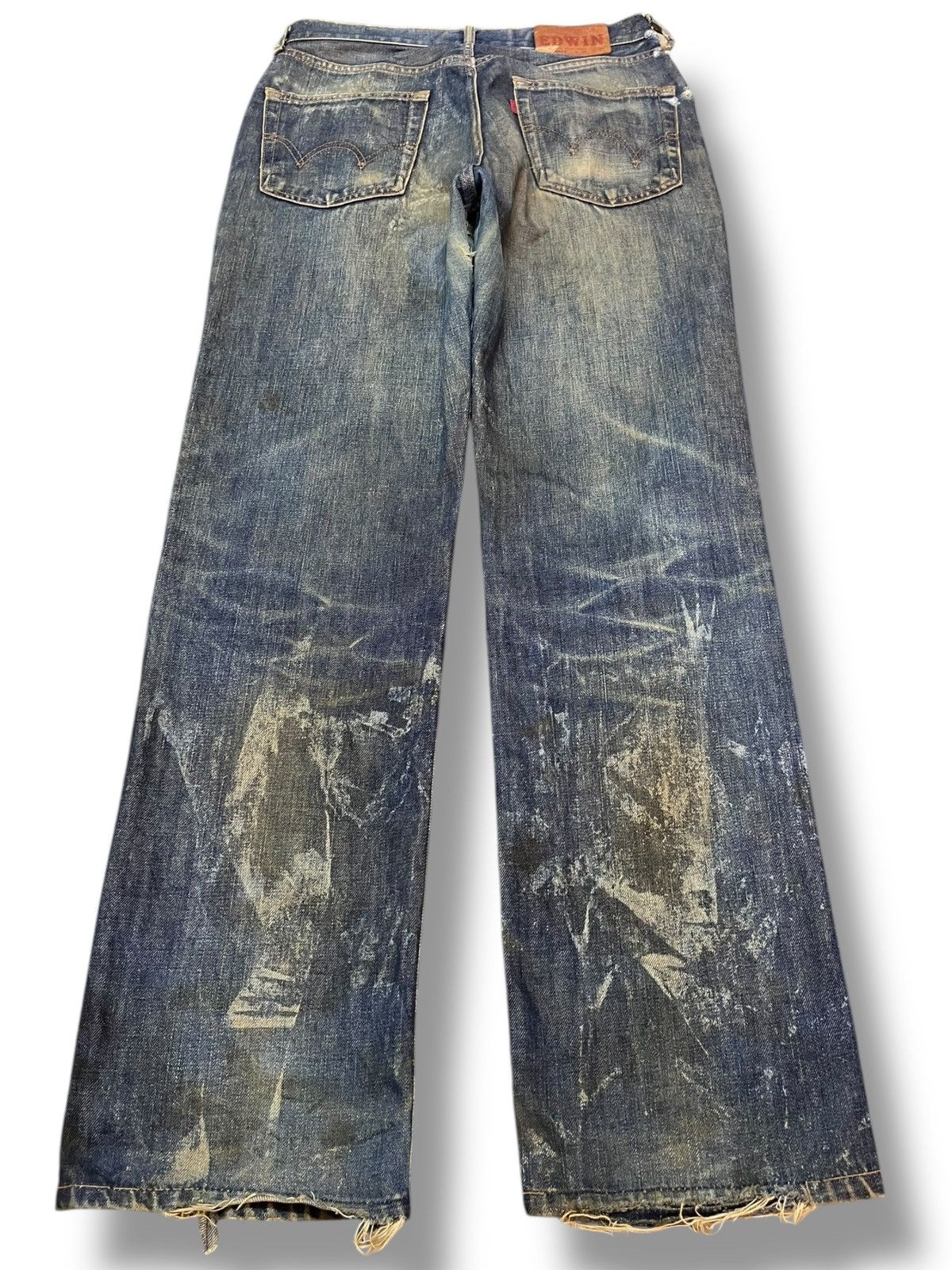 Edwin × POST ARCHIVE FACTION (PAF) Vintage Edwin 503 Regular Mudwash Distressed Denim Size US 29 - 5 Thumbnail