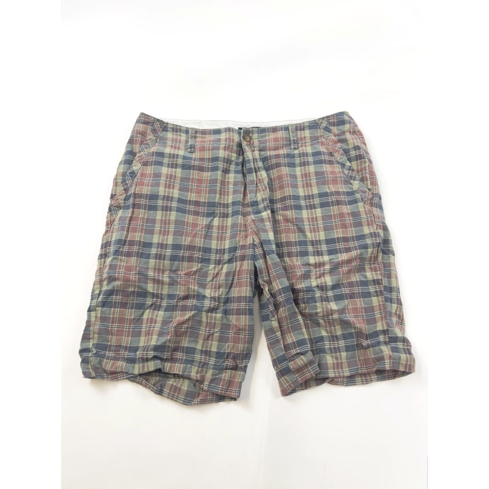 Tommy Hilfiger Tommy Hilfiger Shorts Men’s 34 Plaid Chino Golf Multicolor Cotton, Men, 34, Regular, Plaid Chino Golf Shorts Size US 34 / EU 50 - 2 Thumbnail