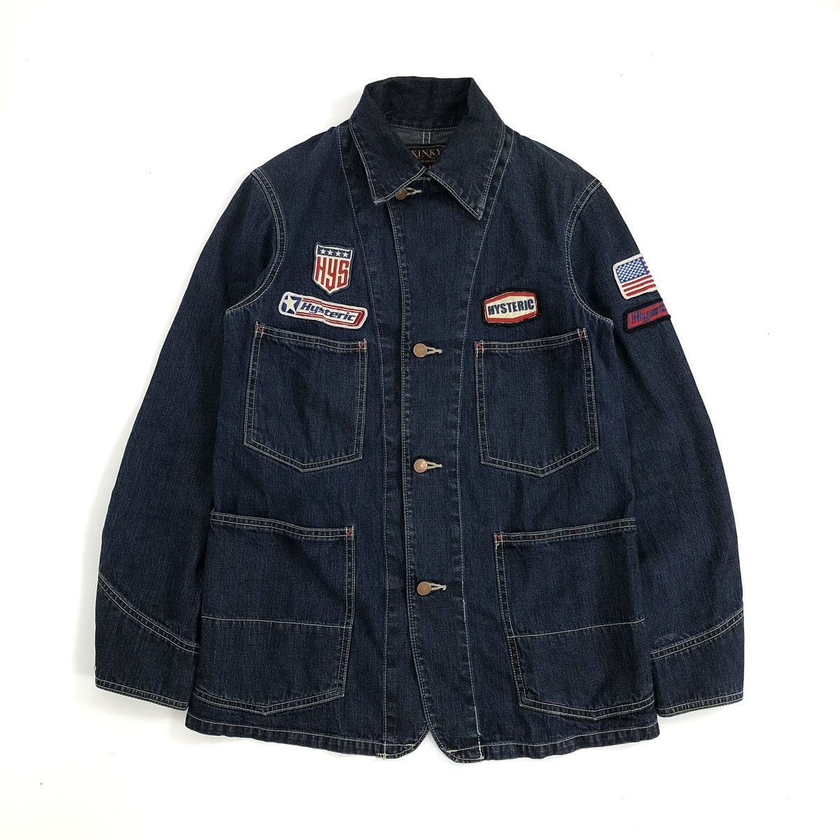 Hysteric Glamour 2000s Rockstar Hysteric Glamour Kinky Chore Denim Jacket Size US M / EU 48-50 / 2 - 2 Thumbnail