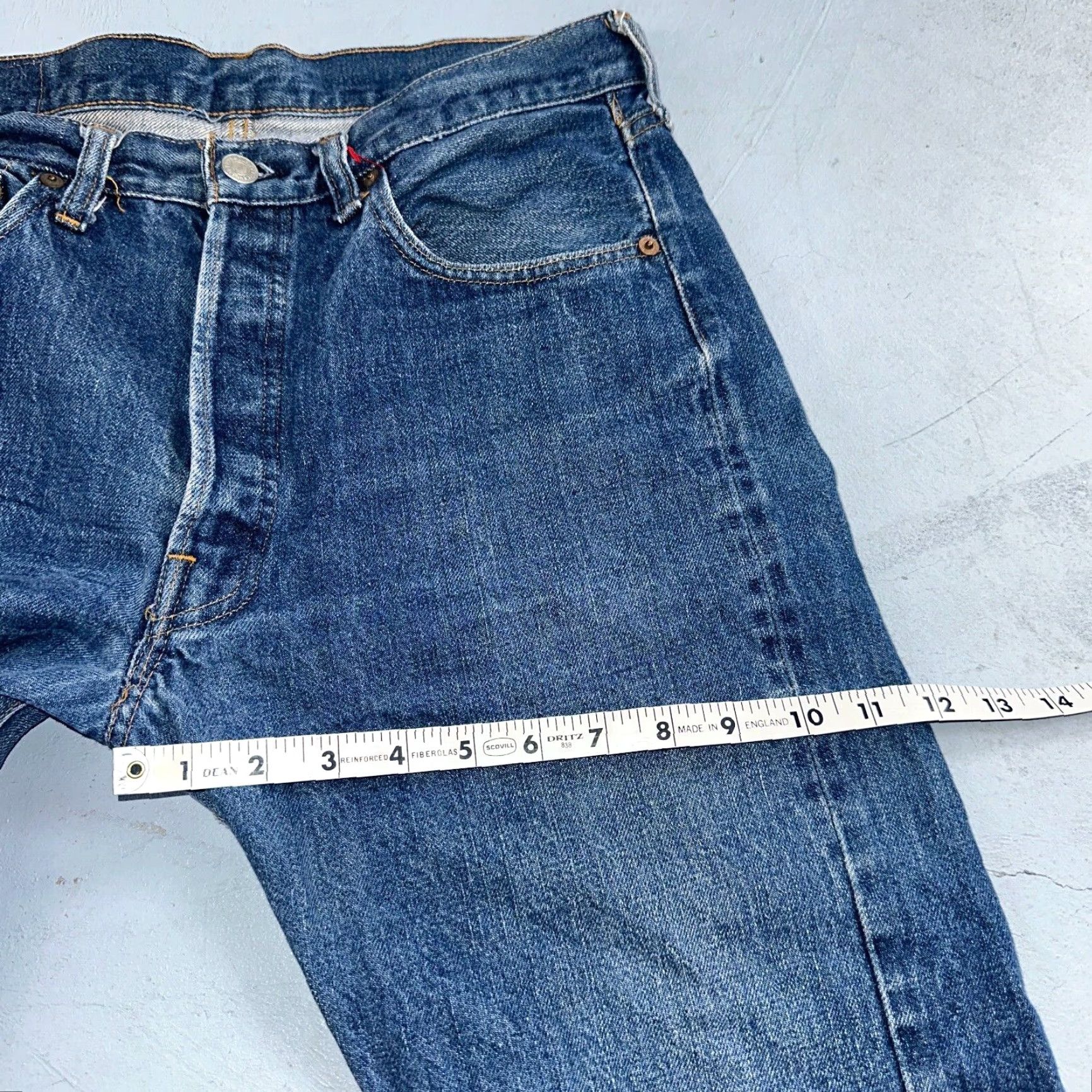 Levi's VINTAGE Levi's 501 XX Jeans 34x25 Mid Wash Blue Redline Selvedge Distressed 70s Mens Size US 34 / EU 50 - 7 Thumbnail