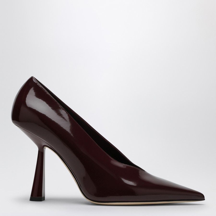Jimmy Choo o1d2blof0824 Patent Leather Décolleté in Burgundy Size US 6.5 / IT 36.5 - 1 Thumbnail