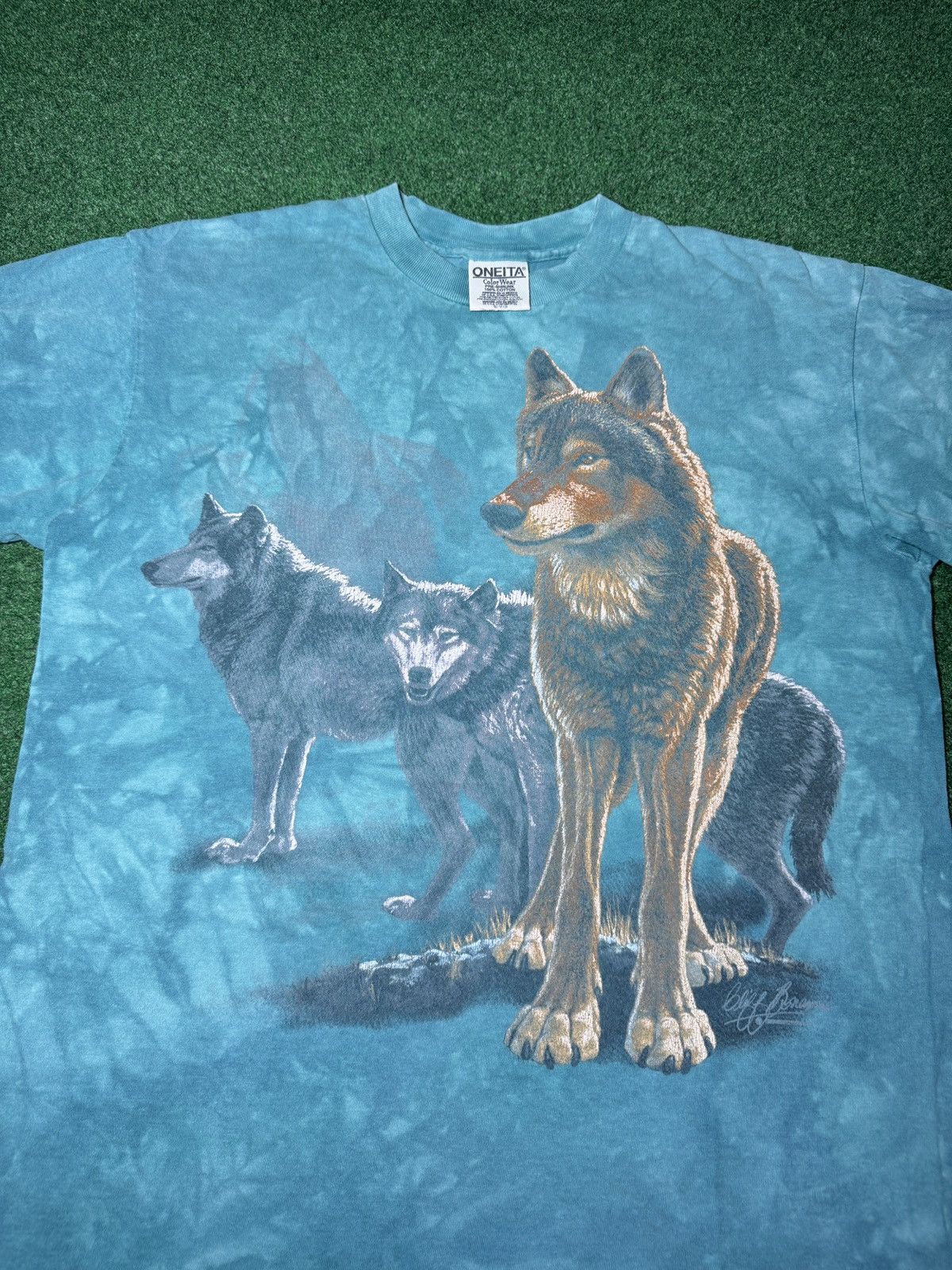 Vintage Vintage 90s Wolfpack Retro Animal Print Med Nature T Shirt Size US M / EU 48-50 / 2 - 2 Thumbnail