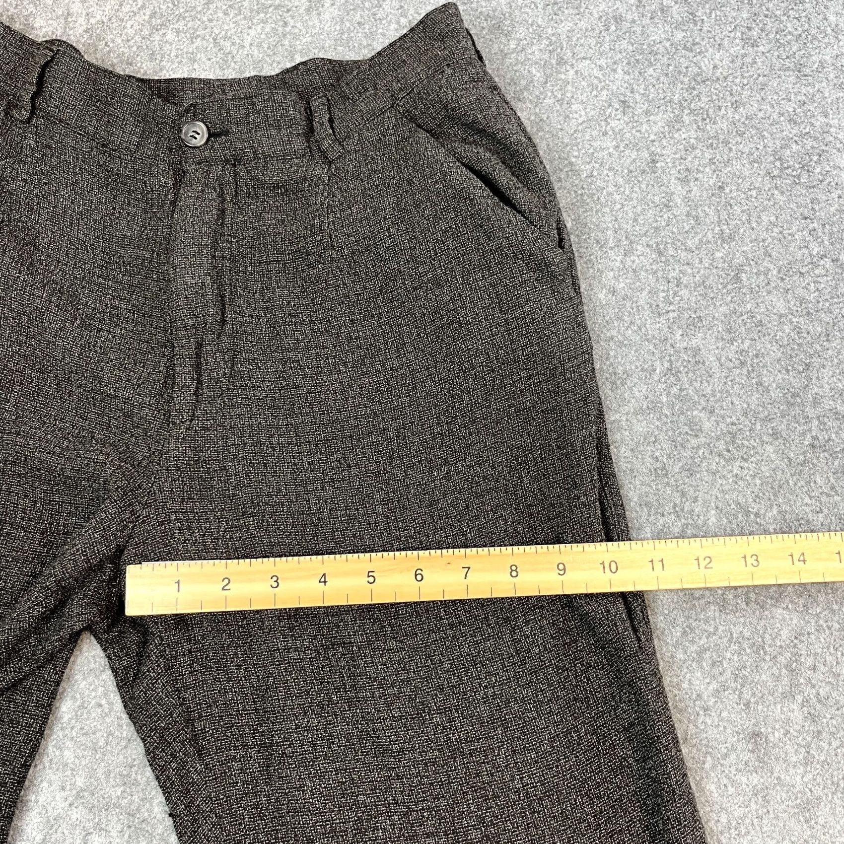 Dolce & Gabbana Dolce&Gabbana Trousers Chino Womens 28 28 UK10 High Rise 1970s Vintage Grey Cotton Viscoe Straight Front Tailored Regular Button Logo Pockets- N/A Size 32" / US 10 / IT 46 - 5 Thumbnail