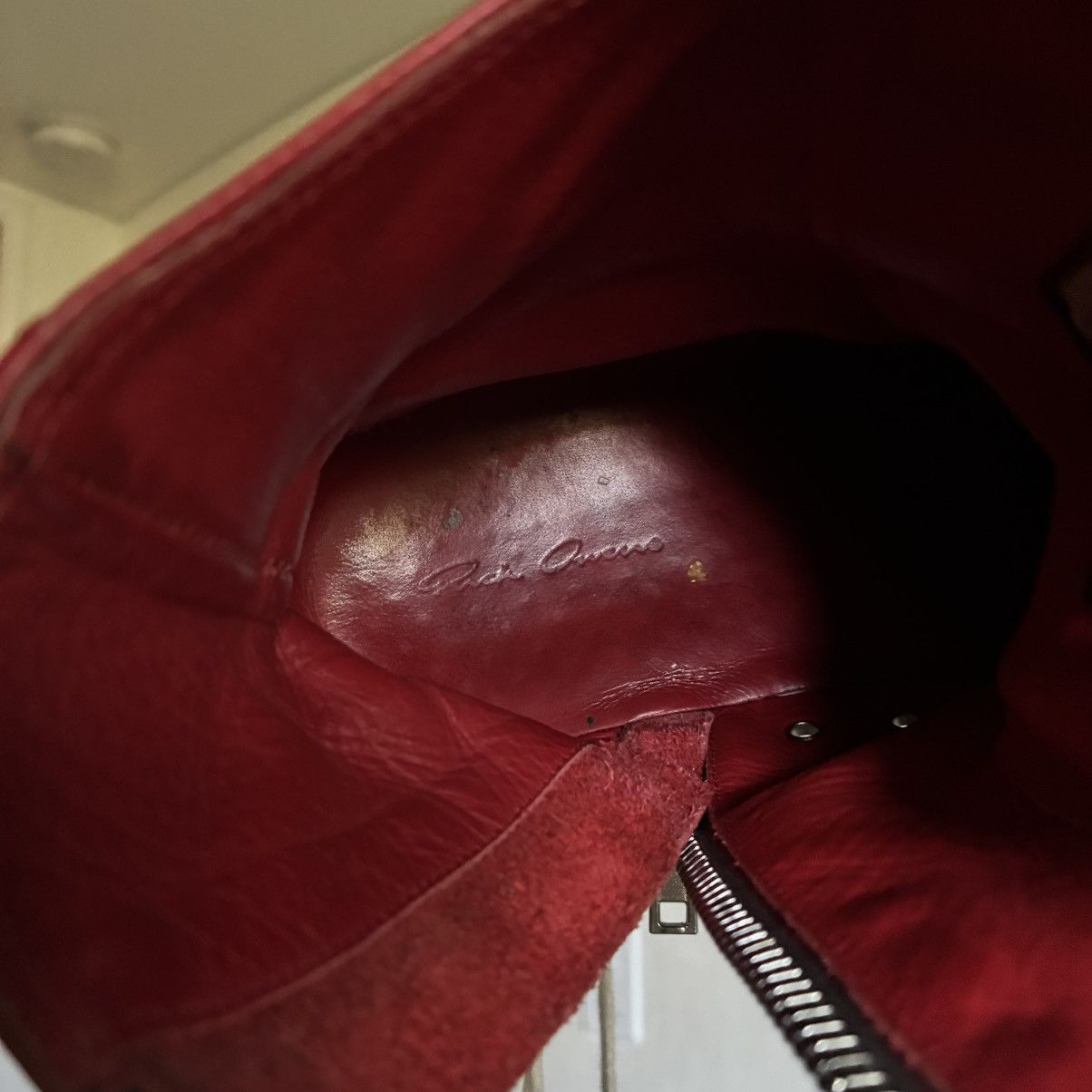 Rick Owens Rick Owens Chili Red / Milk High Top Ramones Size US 10.5 / EU 43-44 - 7 Thumbnail