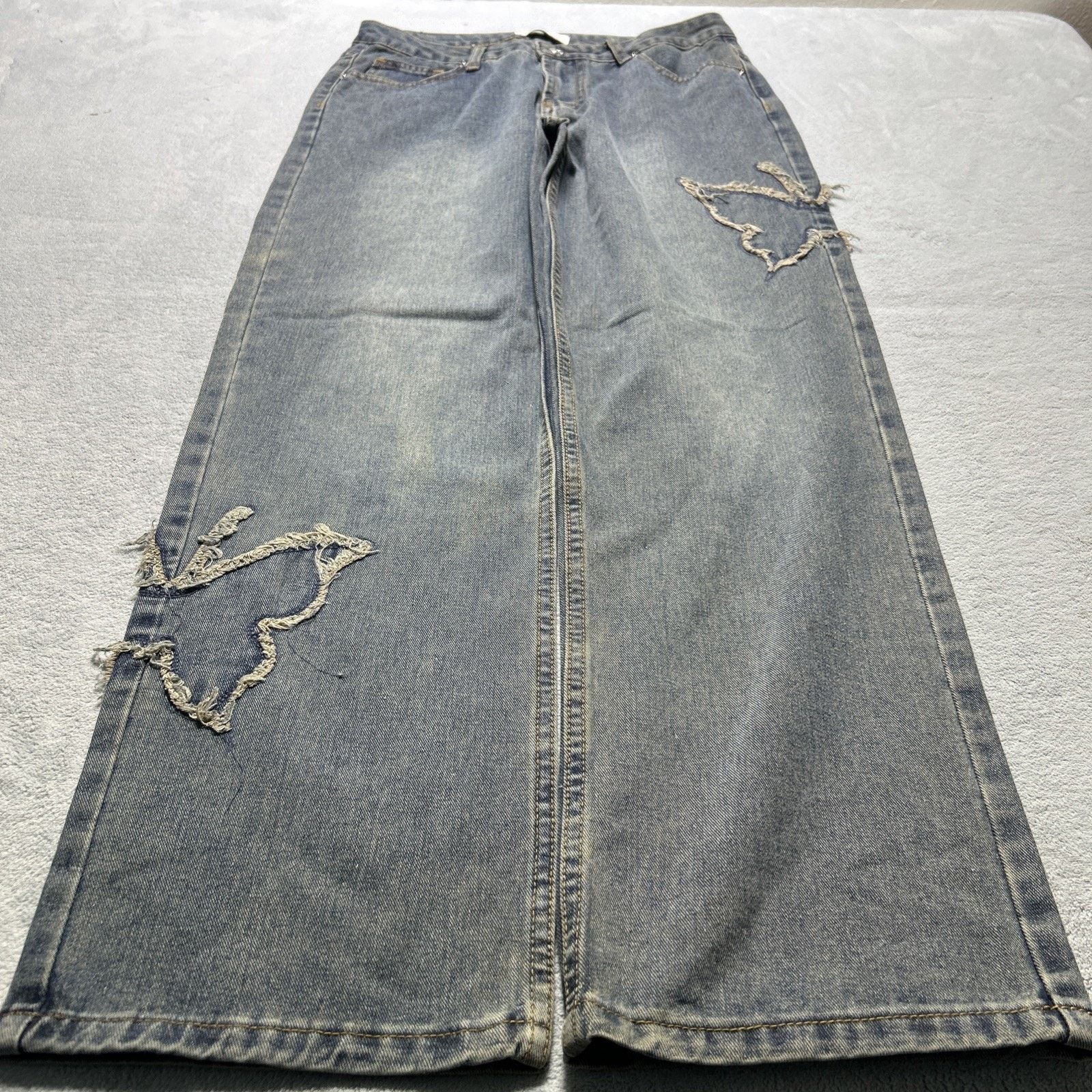 JNCO Patchwork Beyond Baggy Jeans sz 7 32x31 Wide Loose Hamilton Size 32" / US 10 / IT 46 - 3 Thumbnail