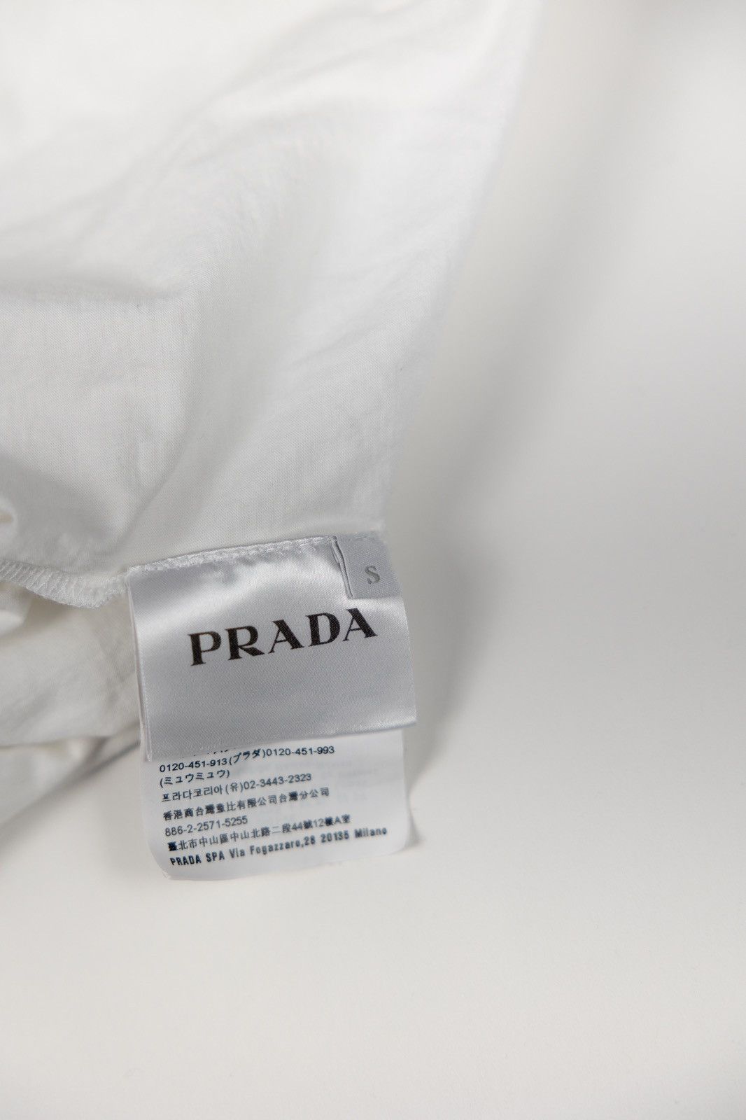 Prada Prada Cotton Long Sleeve Shirt Size US S / EU 44-46 / 1 - 8 Thumbnail