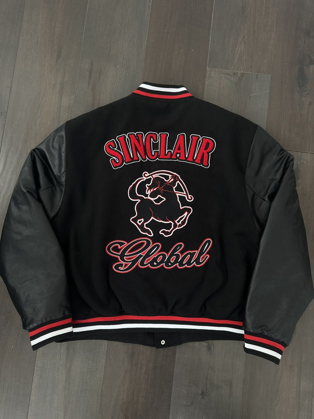 image of Sinclair Global Sinclair Varsity Jacket in Black, Men's (Size 2XL)