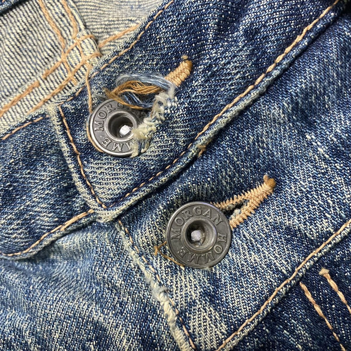 Morgan Homme Vintage Morgan Homme Distressed Denim Flare Jeans Size US 30 / EU 46 - 19 Thumbnail