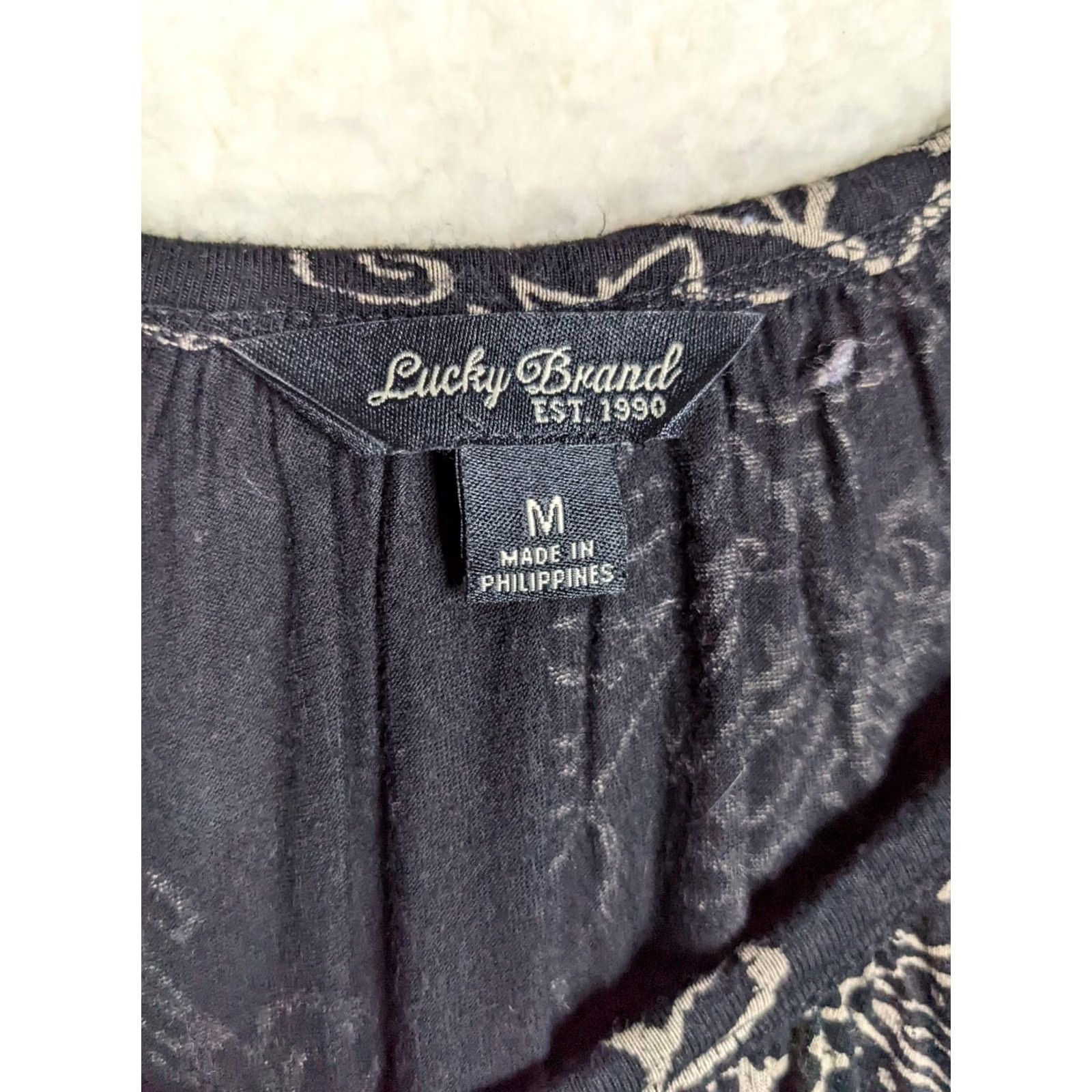 Lucky Brand Lucky Brand Women's pull-over 3/4 Sleeve floral V-Neck Top M Multicolor Printed Shirt Casual All Seasons Seasonal Colorful 90s Variant Size M / US 6-8 / IT 42-44 - 6 Thumbnail