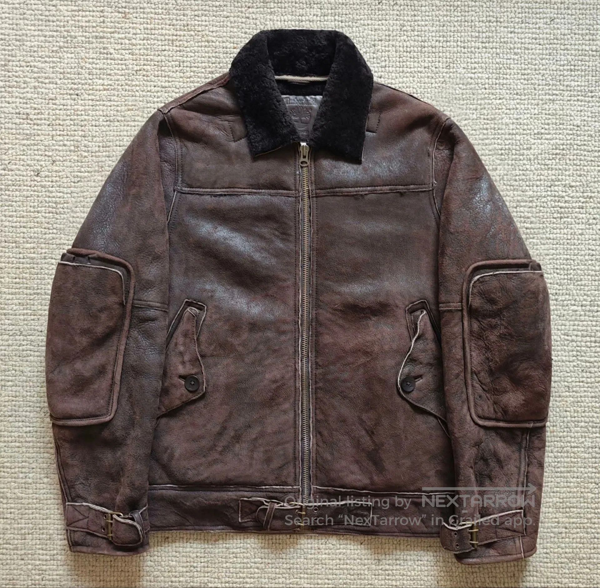 Timberland Timberland Motorcycle Shearling Leather Jacket. Size US M / EU 48-50 / 2 - 1 Thumbnail