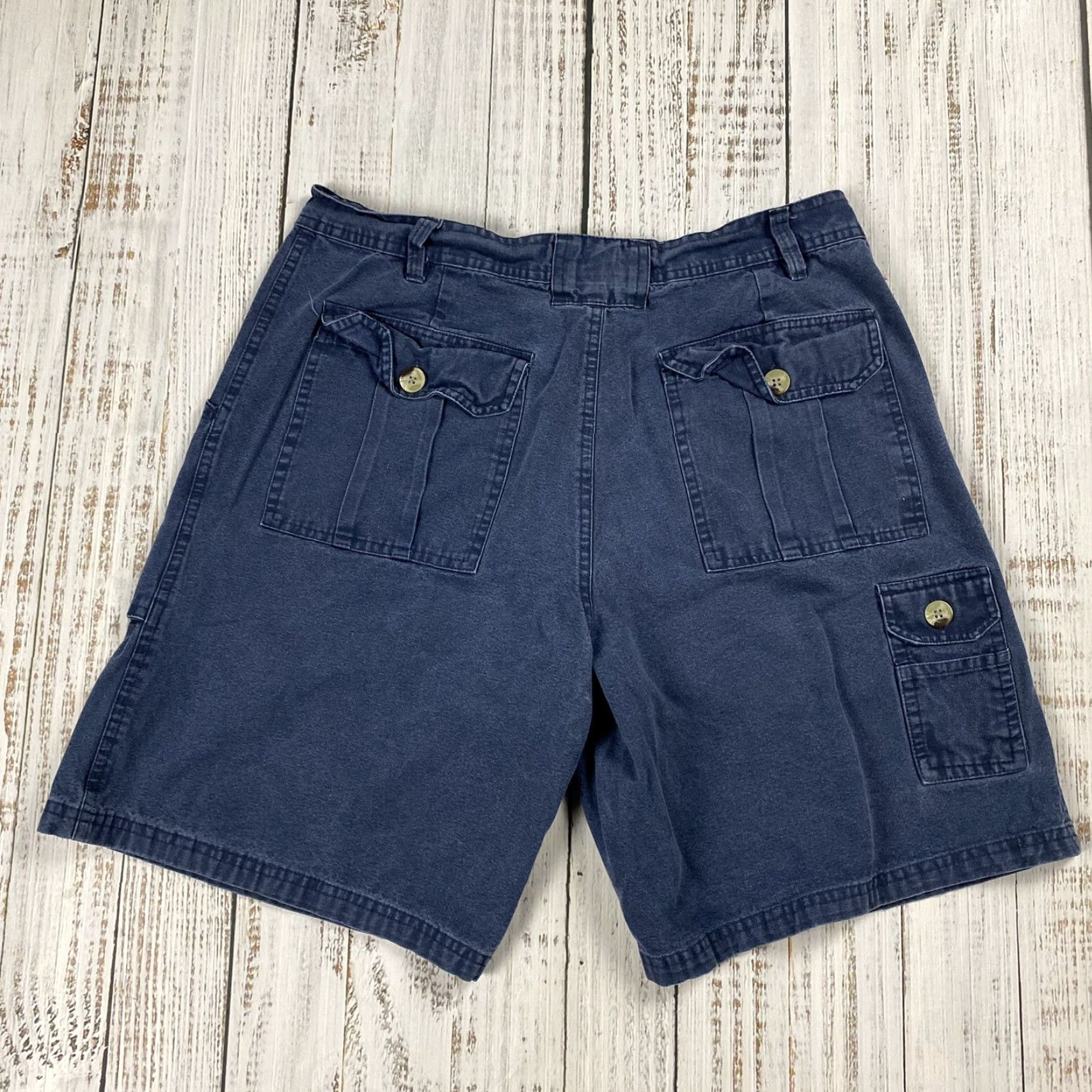 J Brand VINTAGE Rise Brand Men's Cargo Shorts 32 Dark Blue Denim 90s Grunge Casual All Seasons Size US 32 / EU 48 - 3 Thumbnail