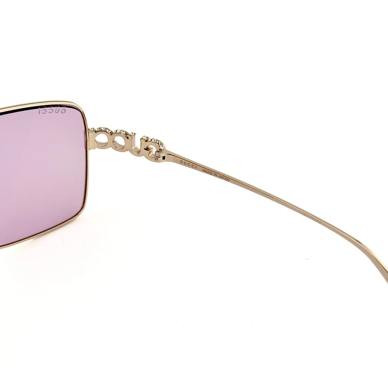 Gucci GUCCI 1936 Gg1936S Gold Pink Crystal Logo Unisex Metal 005 Size ONE SIZE - 7 Thumbnail