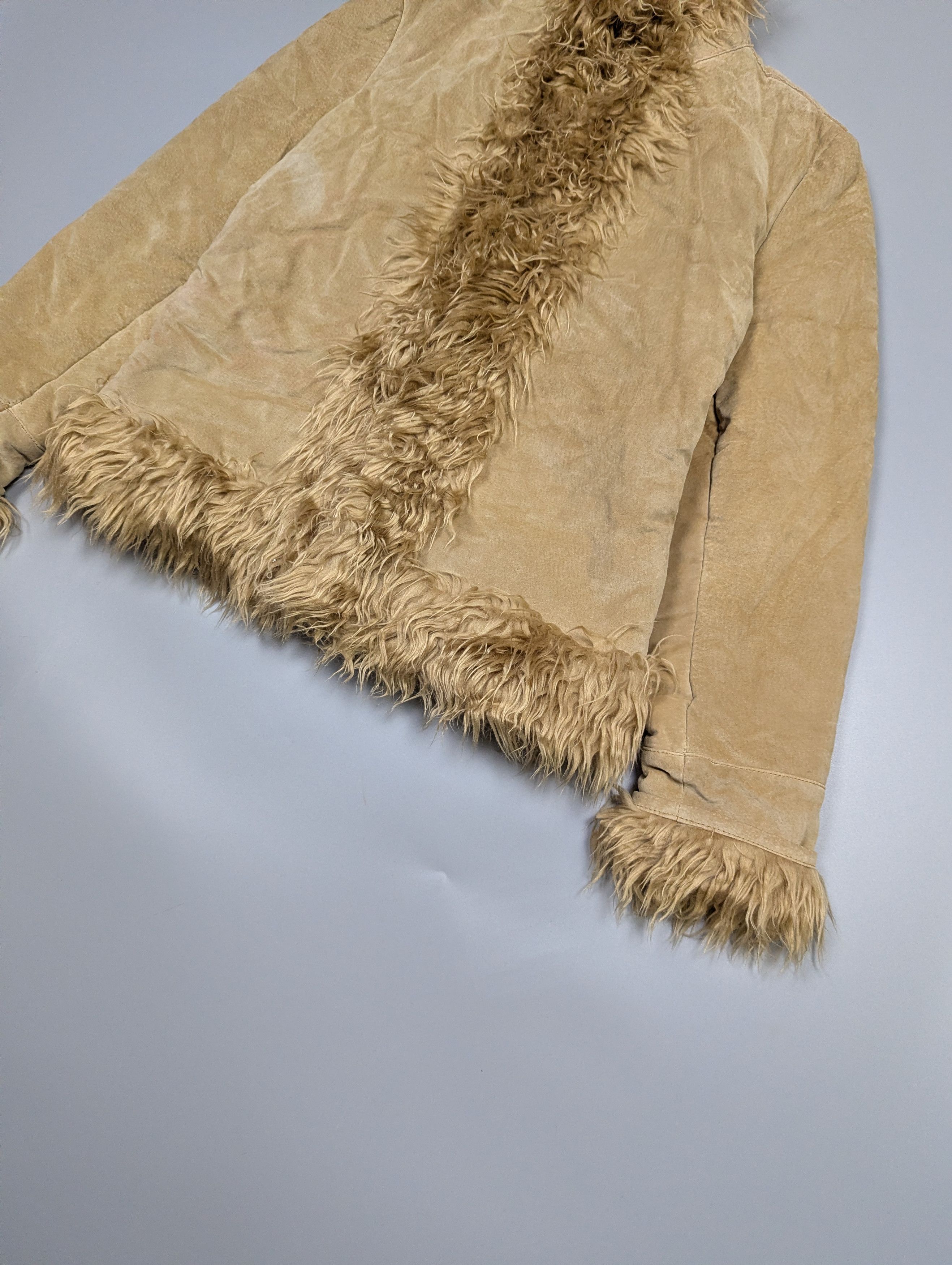 Vintage VTG Y2K Penny Lane Leather Fur Trim Coat Women’s Jacket Size M / US 6-8 / IT 42-44 - 6 Thumbnail