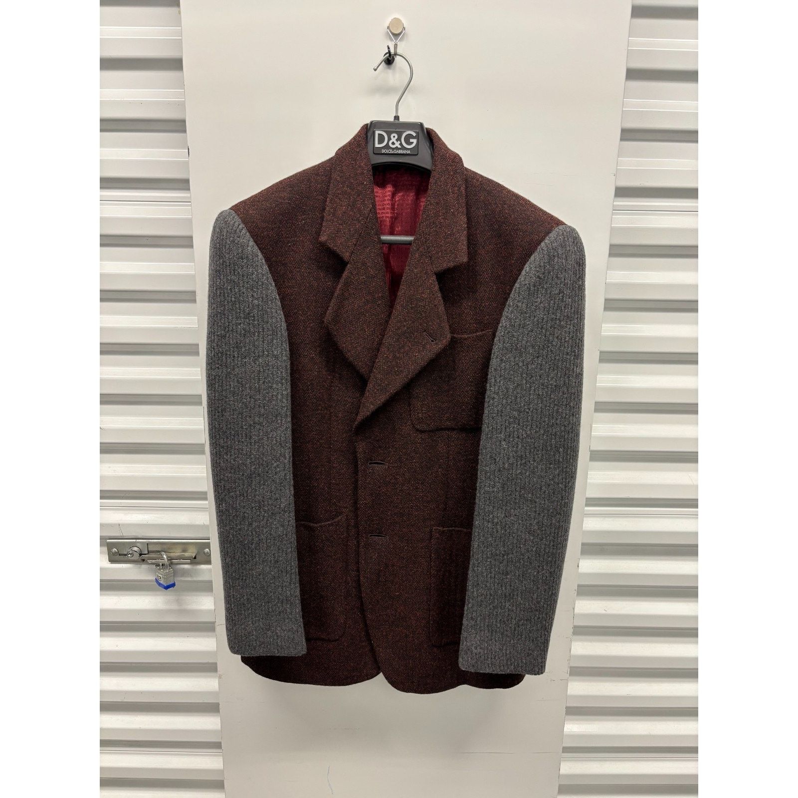 Dolce & Gabbana Dolce & Gabbana Wool Blend Blazer Knit Sleeves 90s IT 50 Size 40R - 2 Thumbnail