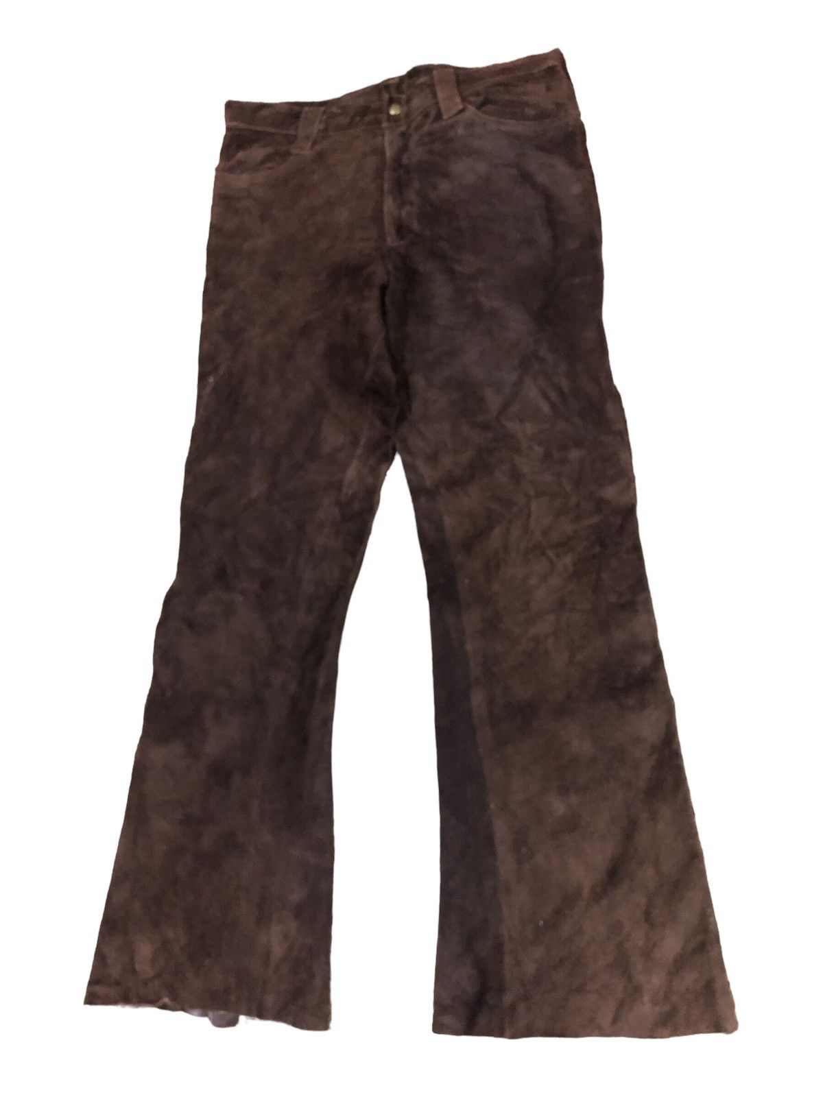 Vintage Very RaRe Vintage 70’s Suade Flare Pants Size US 32 / EU 48 - 1 Thumbnail